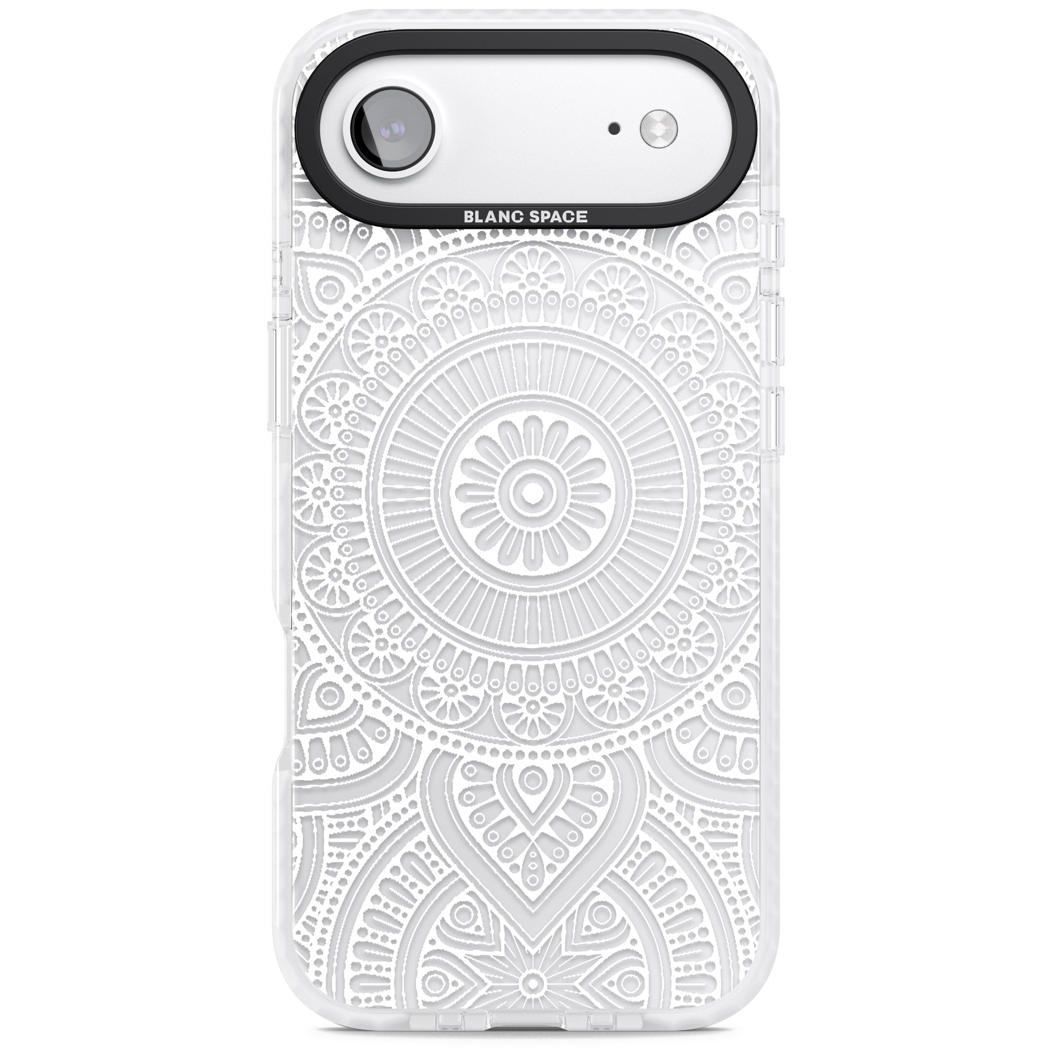 White Henna Flower Wheel iPhone 17 Air Impact Clear Phone Case