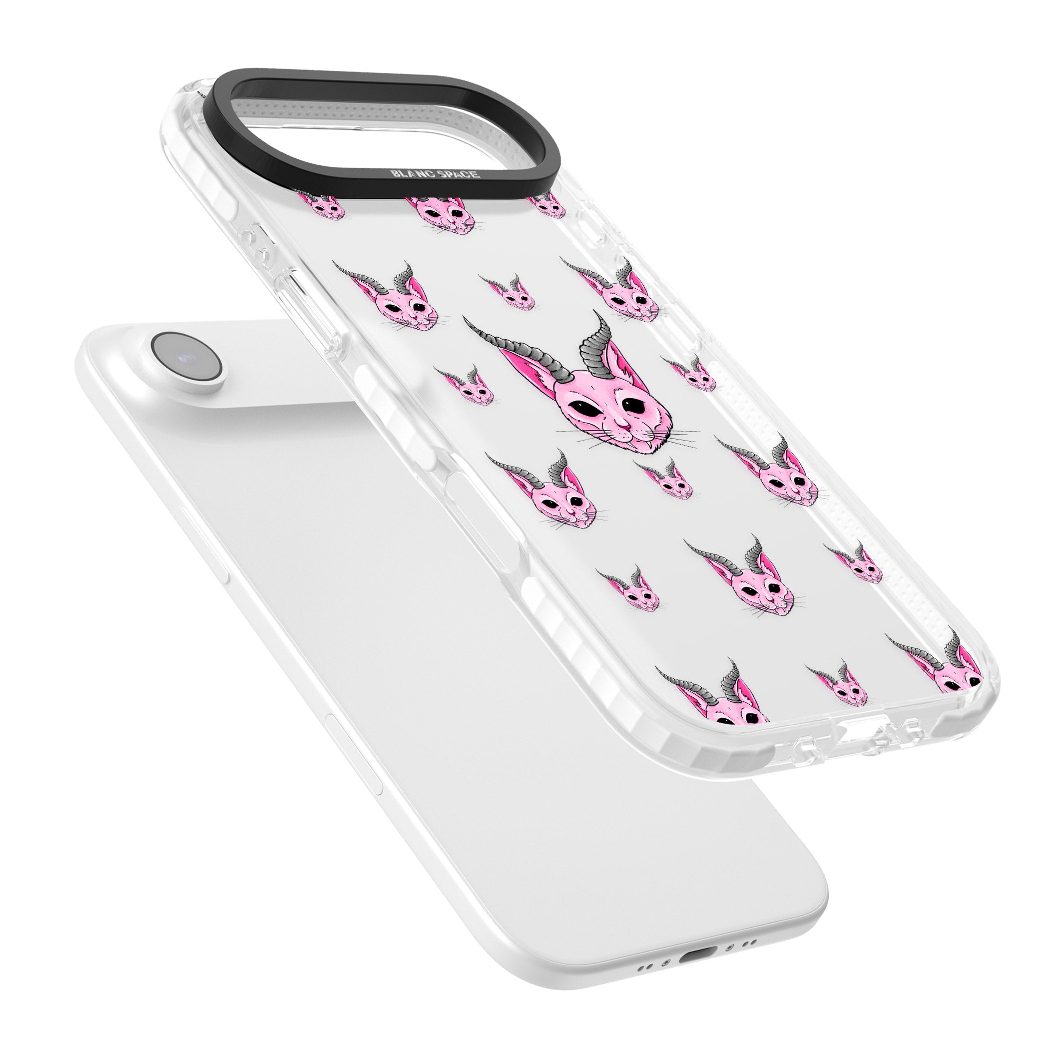 Demon Cat Pattern iPhone 17 Air Impact Clear Phone Case Colours