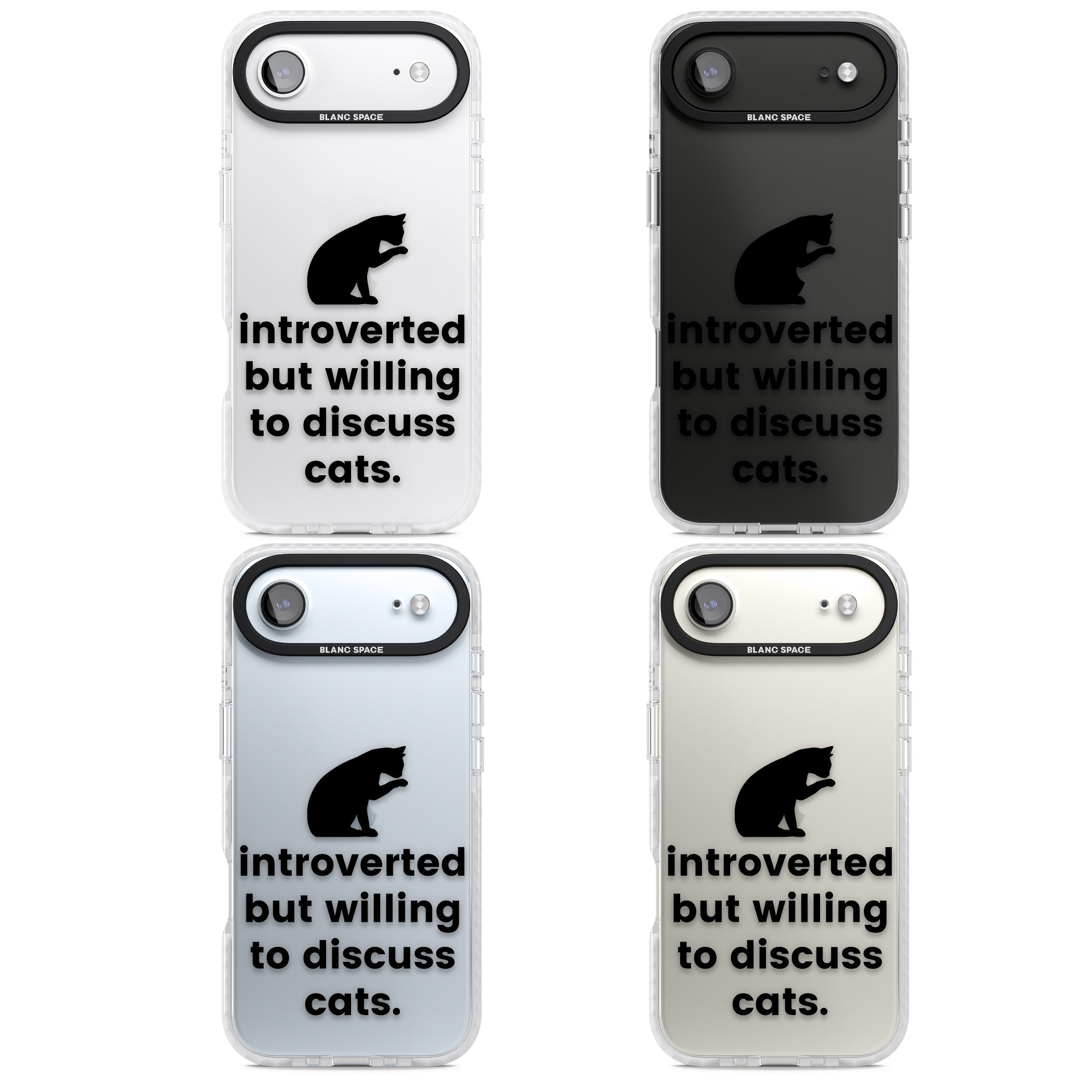 Introverted But Willing To Discuss Cats iPhone 17 Air Impact Clear Phone Case APT Impact Protection
