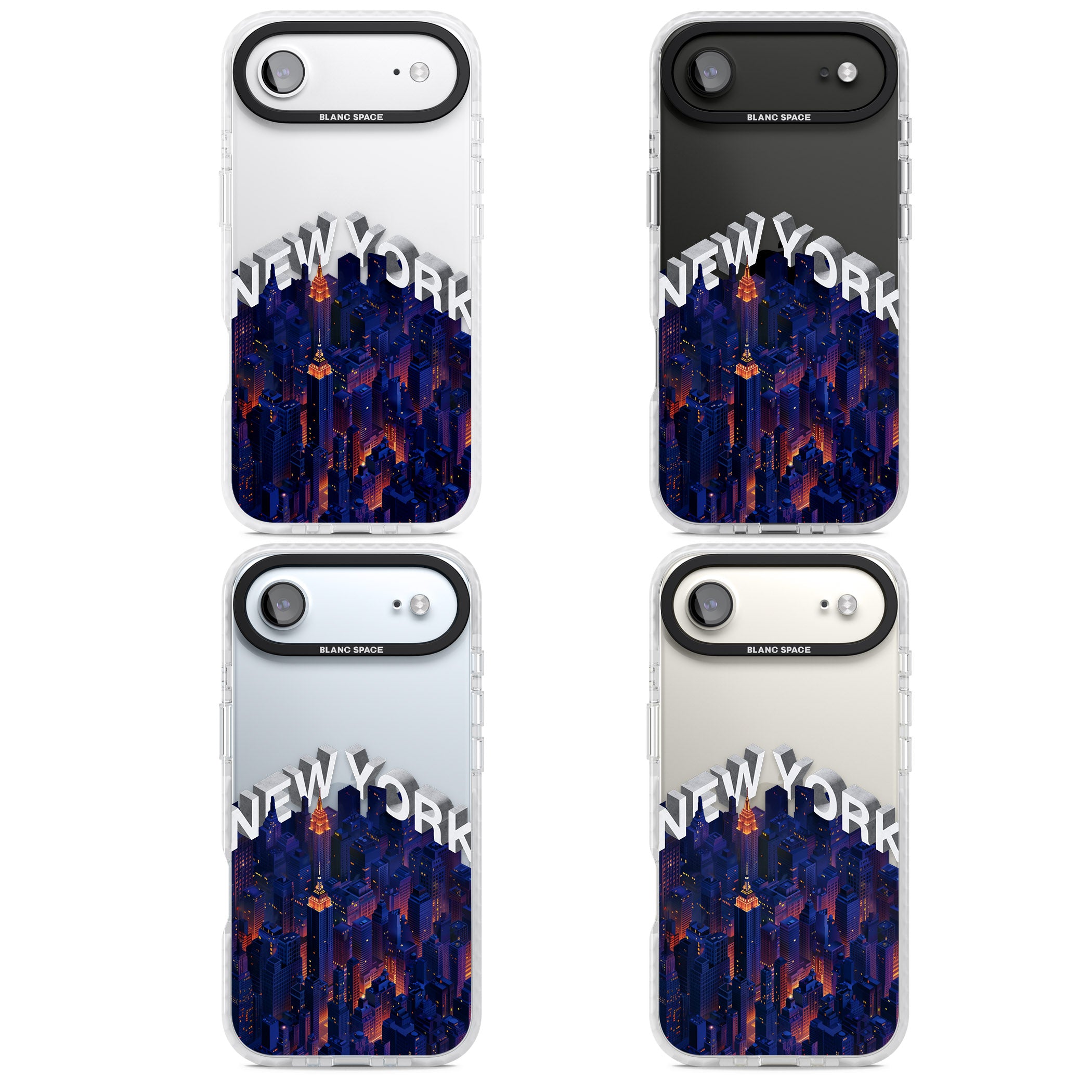 New York City iPhone 17 Air Impact Clear Phone Case APT Impact Protection