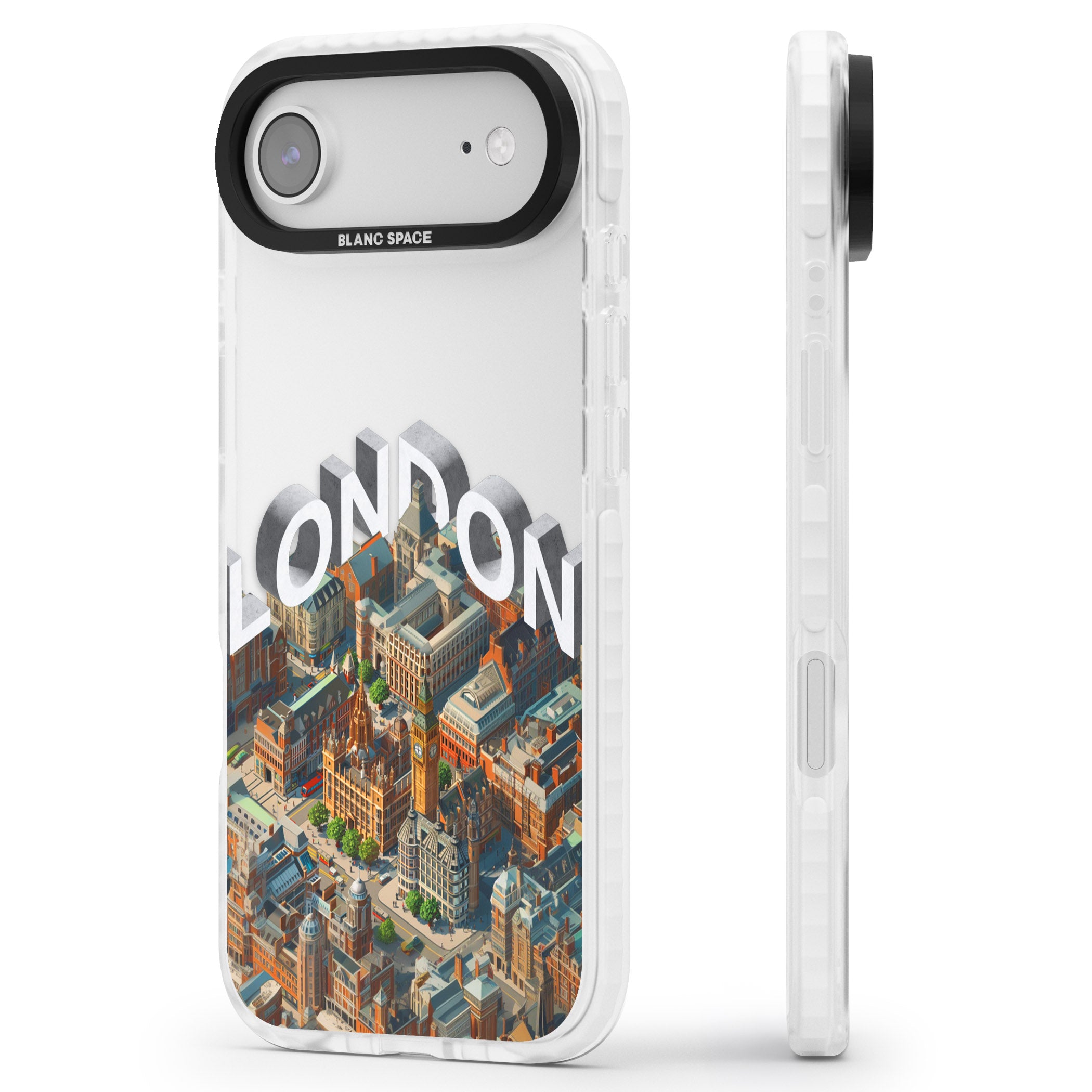 London iPhone 17 Air Impact Clear Phone Case Side Profile