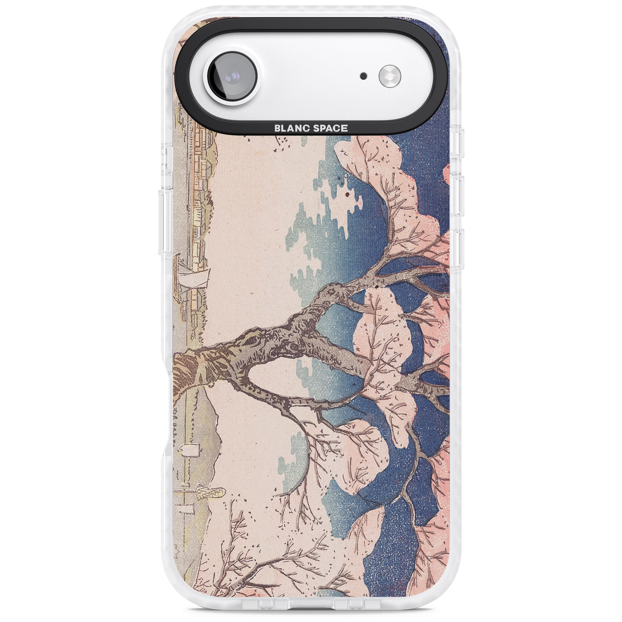 Vintage Japanese Illustrations Cherry Tree iPhone 17 Air Impact Clear Phone Case