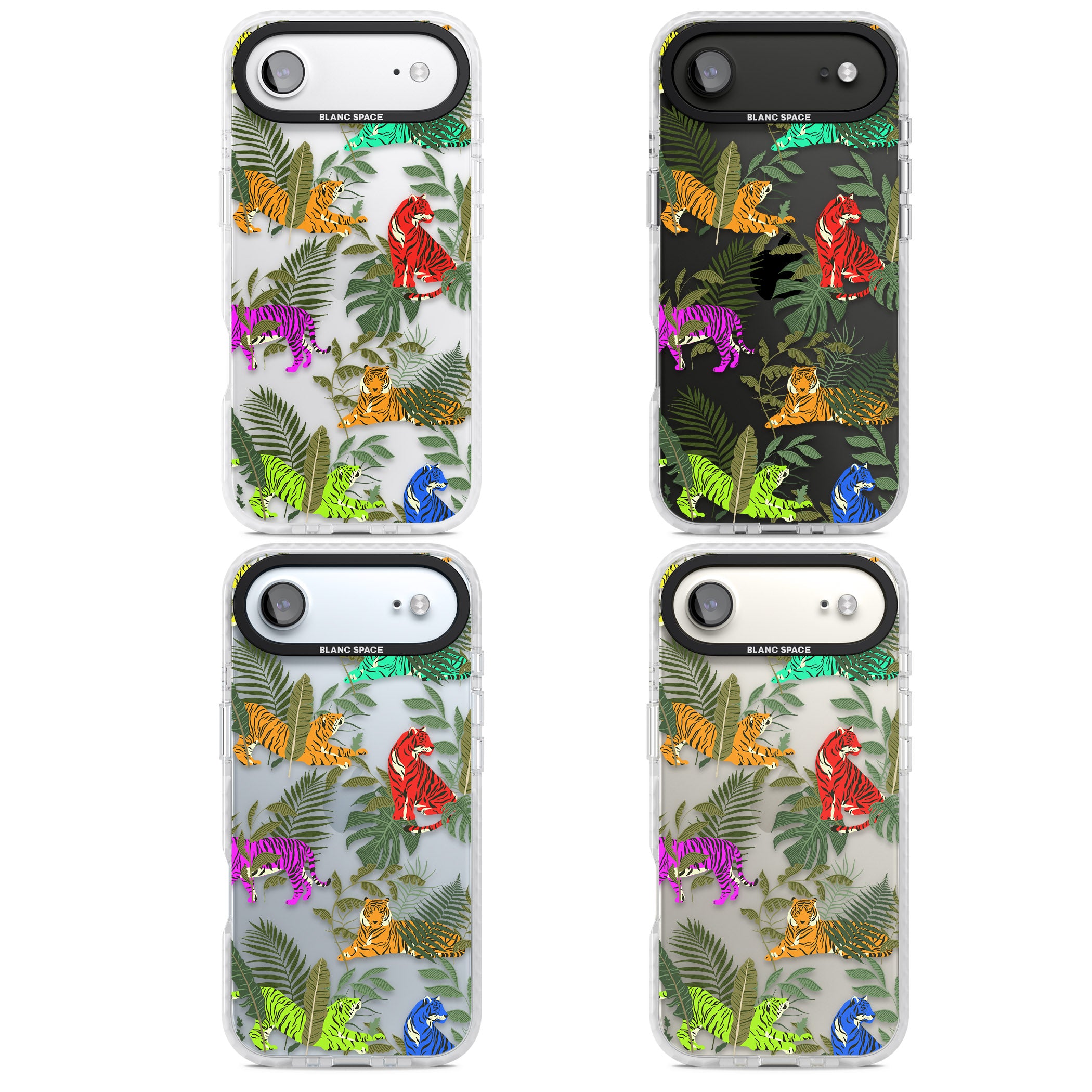 Colorful Jungle Tiger iPhone 17 Air Impact Clear Phone Case APT Impact Protection