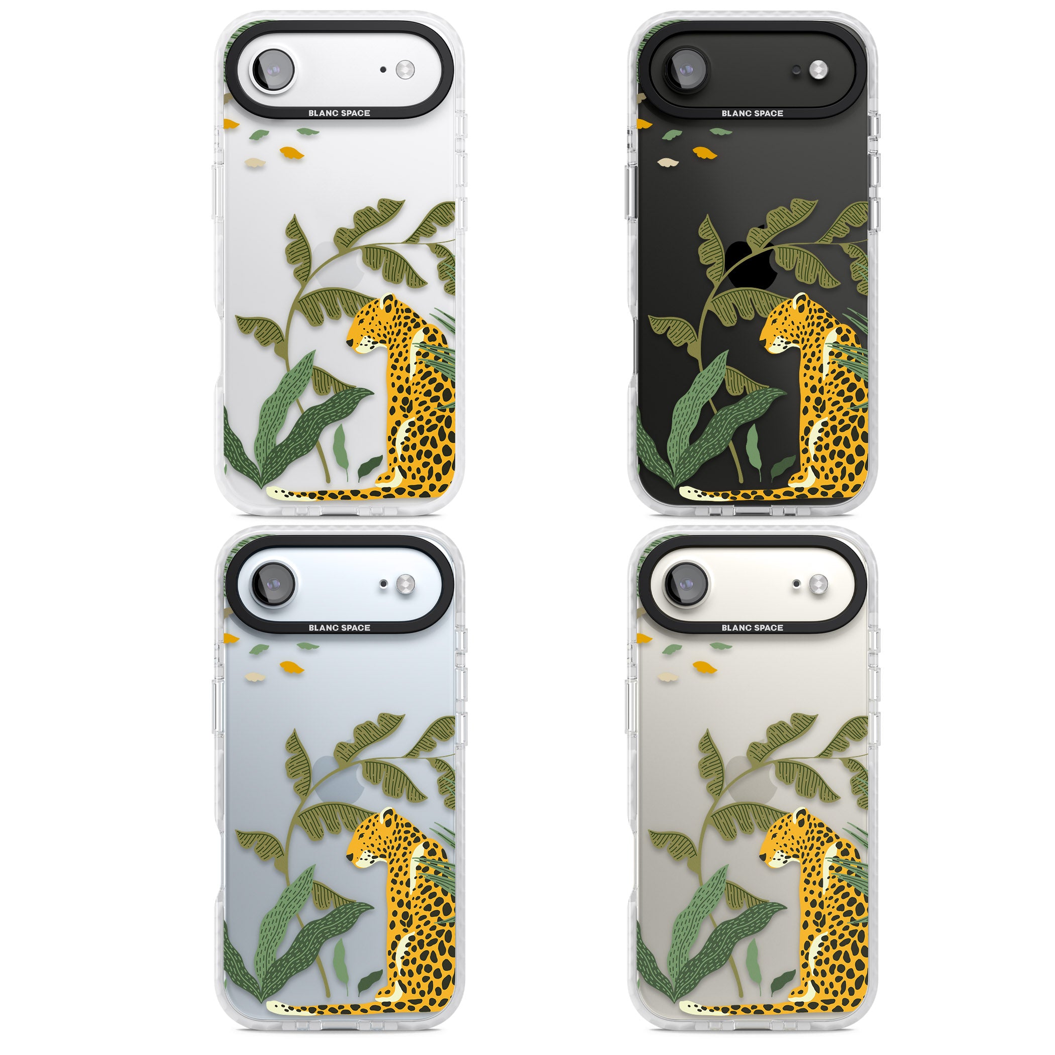 Large Jungle Cat Pattern iPhone 17 Air Impact Clear Phone Case APT Impact Protection