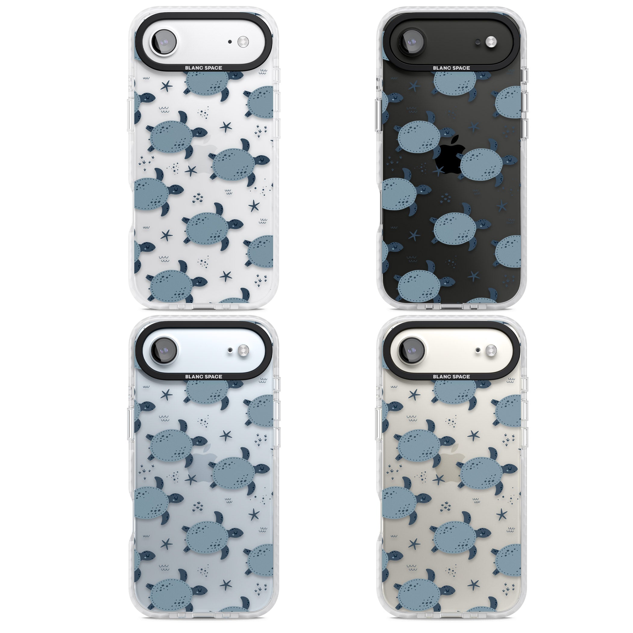 Under The Sea Patterns Sea Turtles (Clear) iPhone 17 Air Impact Clear Phone Case APT Impact Protection