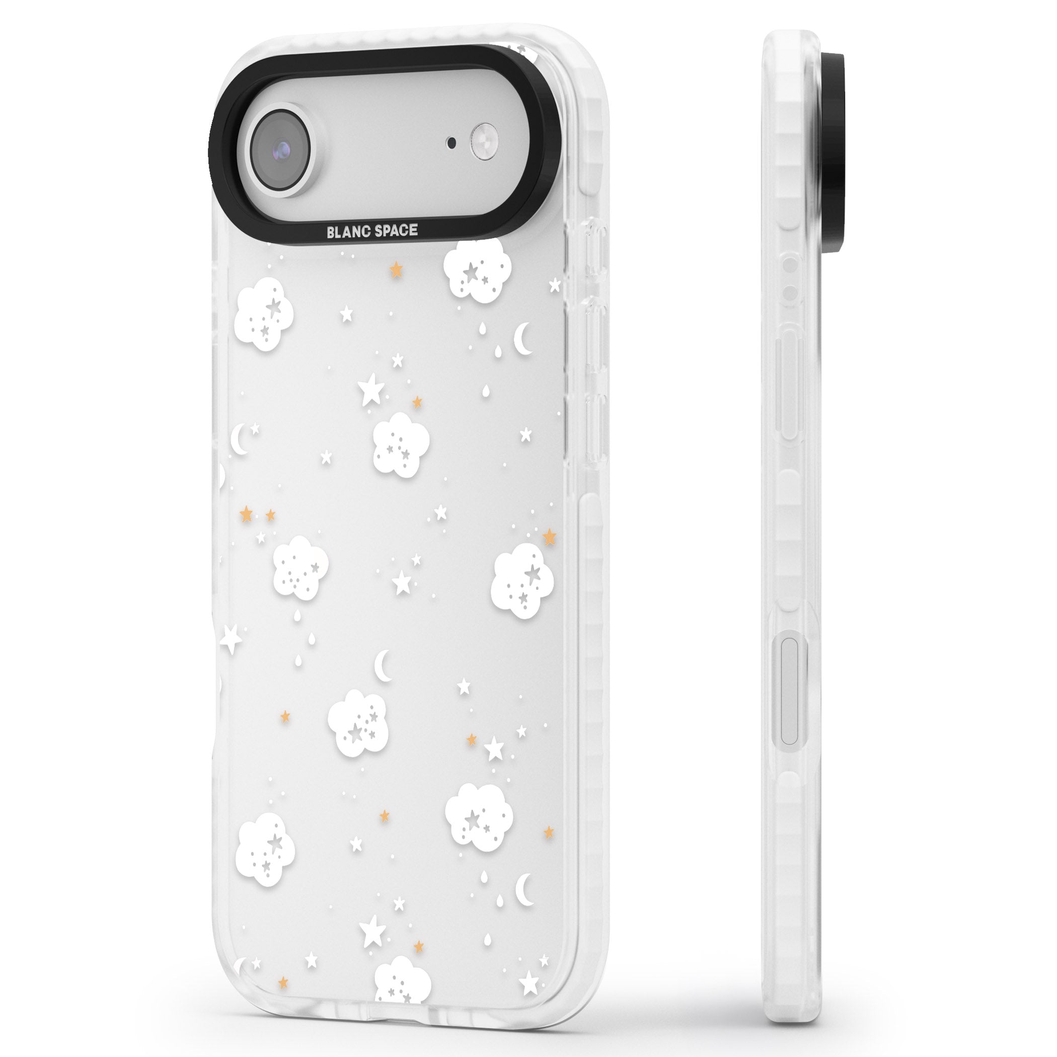 Starry Night Cloud iPhone 17 Air Impact Clear Phone Case Side Profile