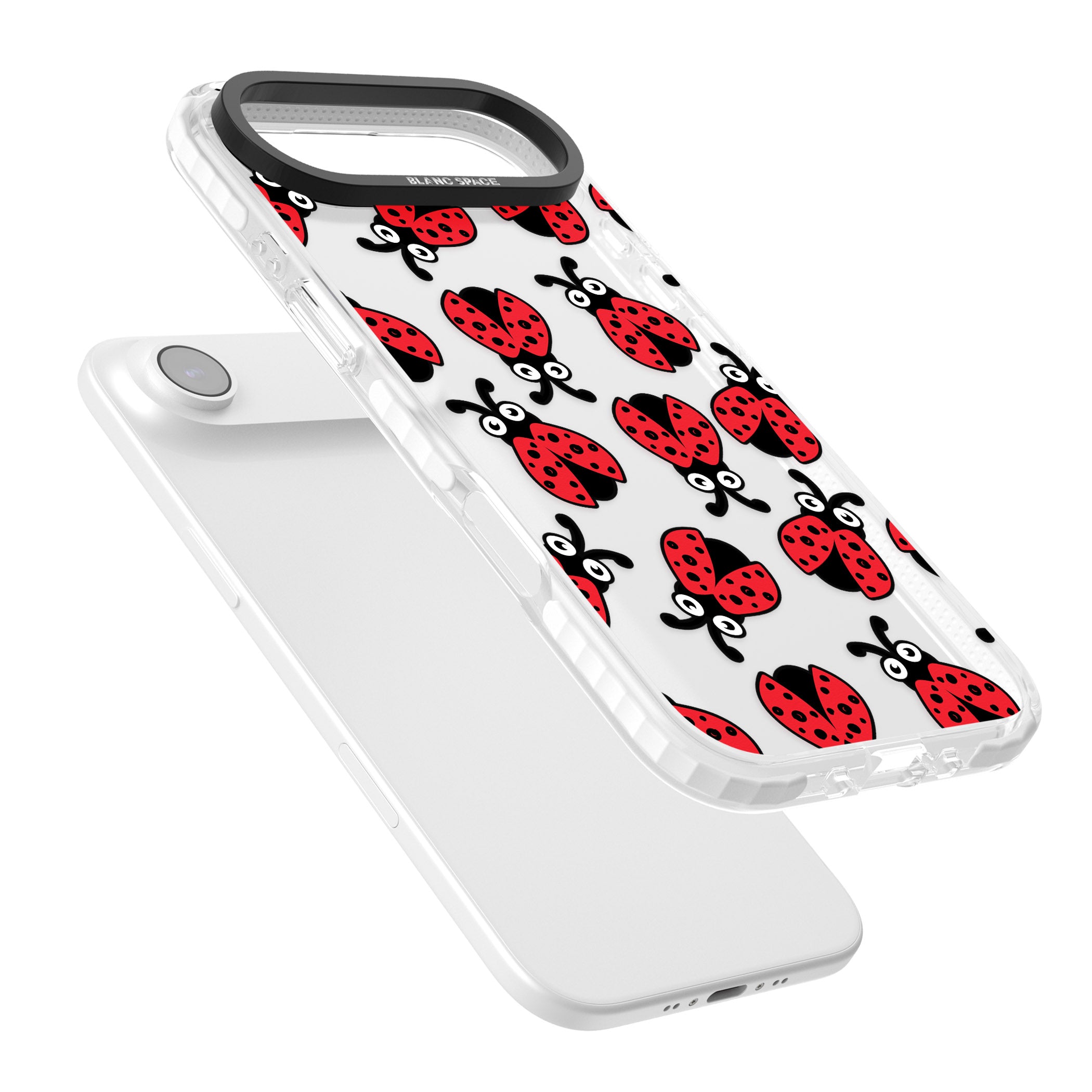 Ladybug Pattern iPhone 17 Air Impact Clear Phone Case Colours
