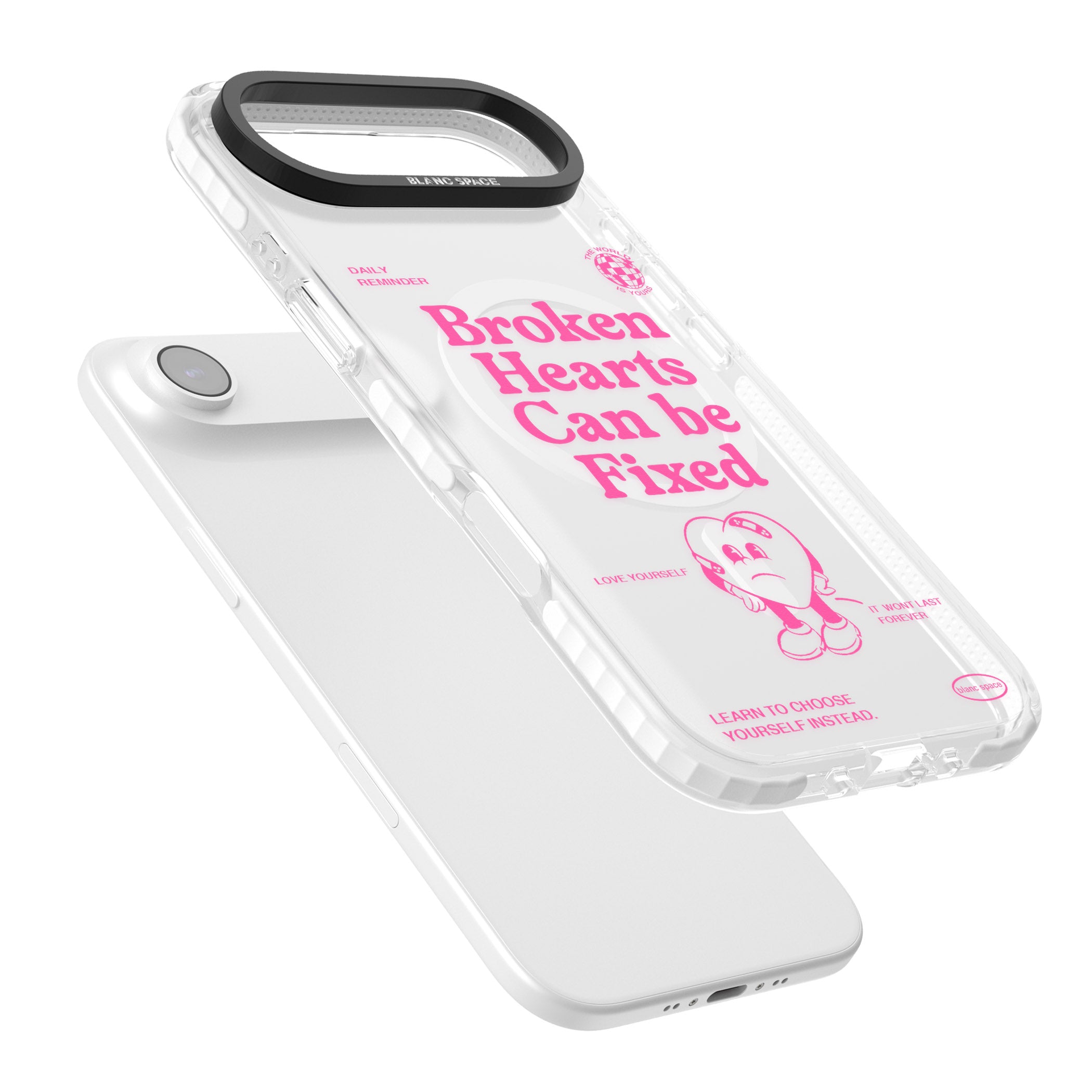 Broken Hearts Can Be Fixed iPhone 17 Air Impact Pro Clear Phone Case Colours