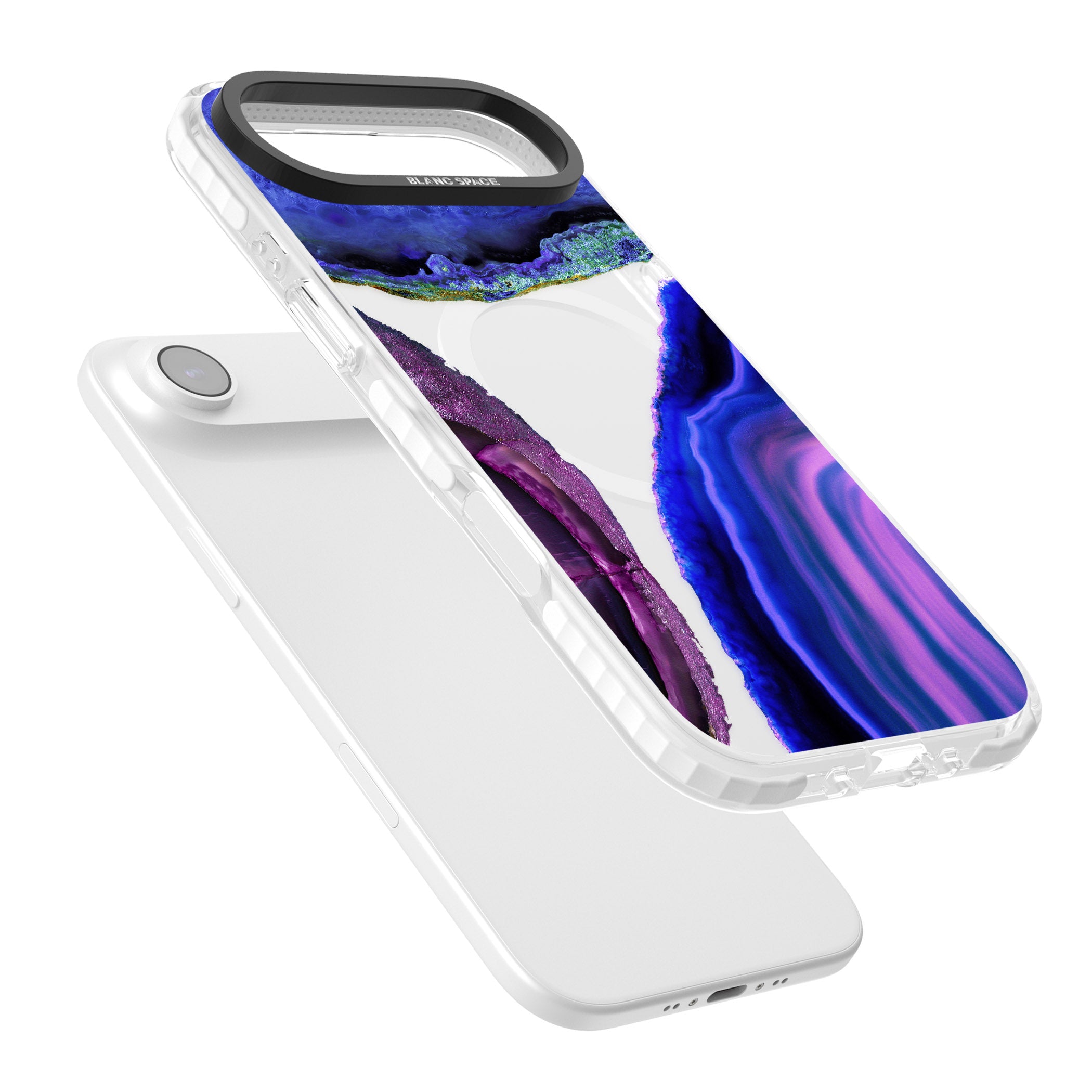 Violet Agate Slice iPhone 17 Air Impact Pro Clear Phone Case Colours