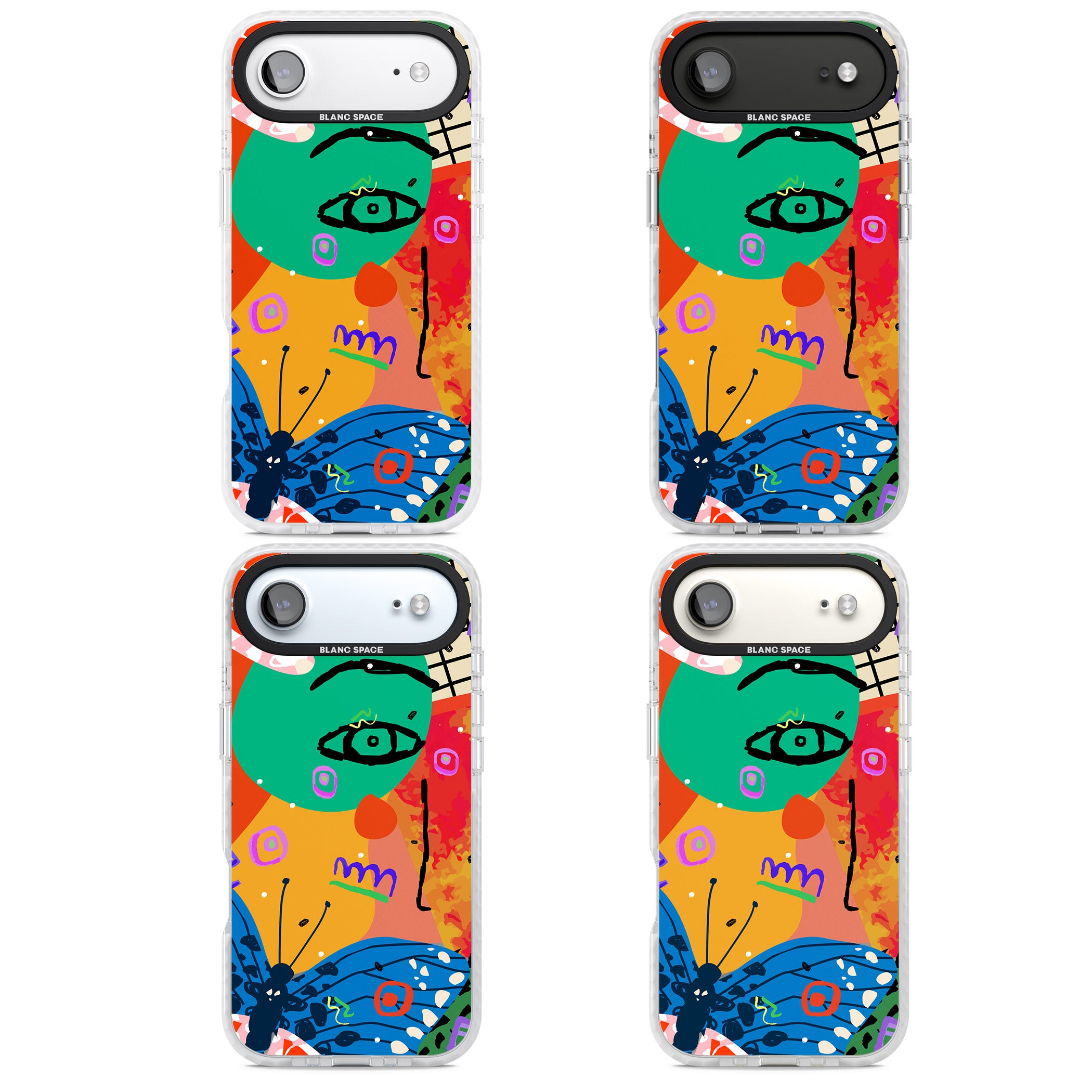 Abstract Butterfly iPhone 17 Air Impact Pro Clear Phone Case APT Impact Protection