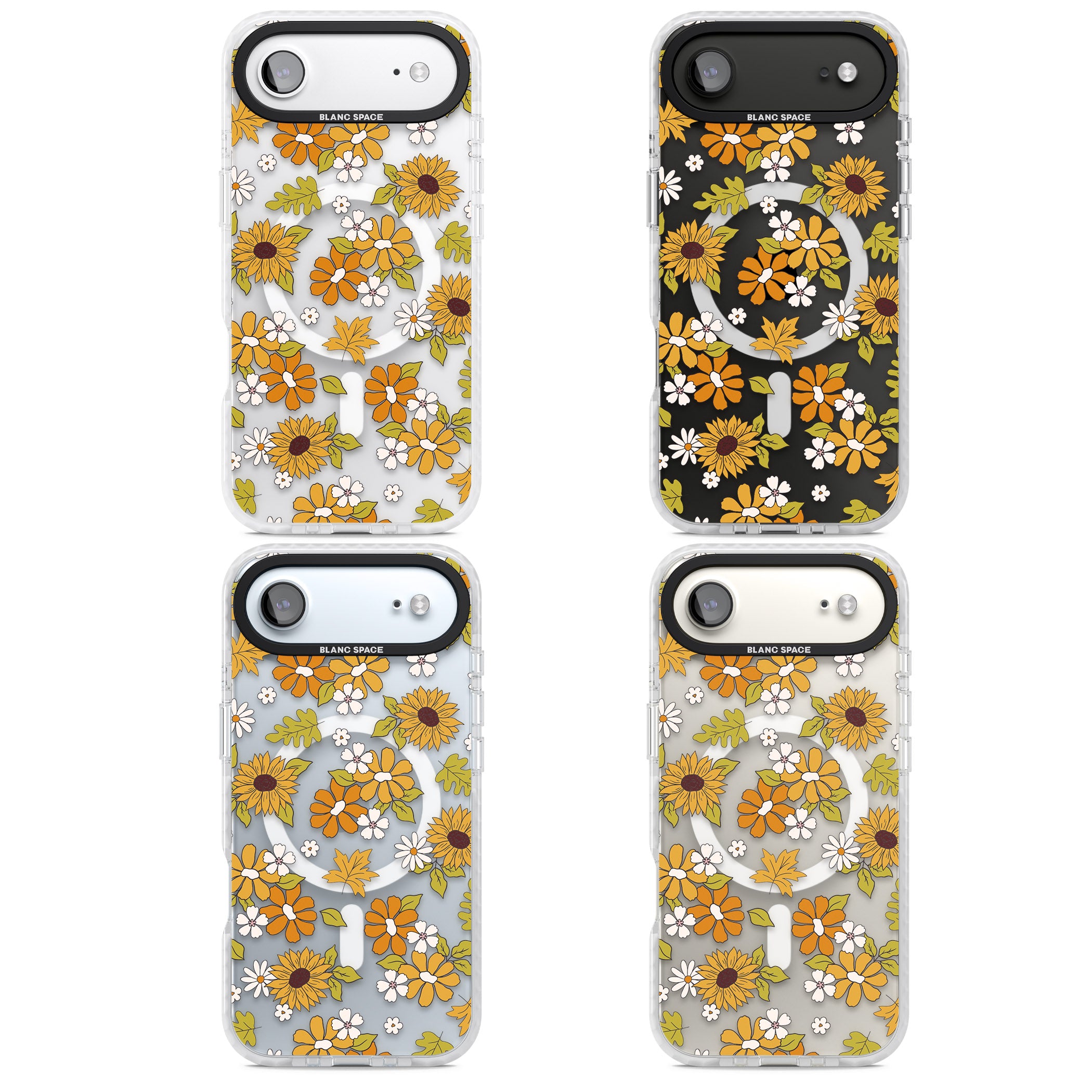 Boho Sunflowers iPhone 17 Air Impact Pro Clear Phone Case APT Impact Protection