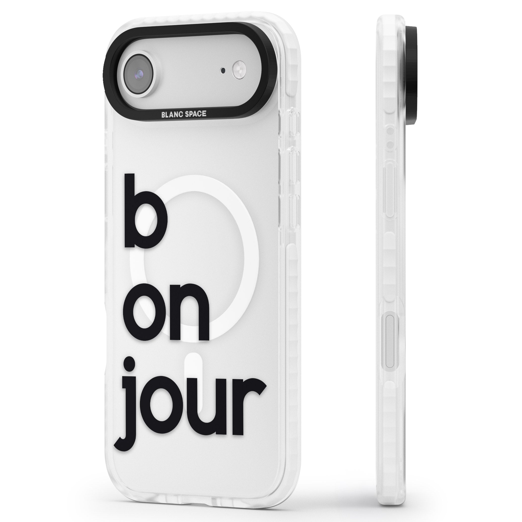 Bonjour iPhone 17 Air Impact Pro Clear Phone Case Side Profile