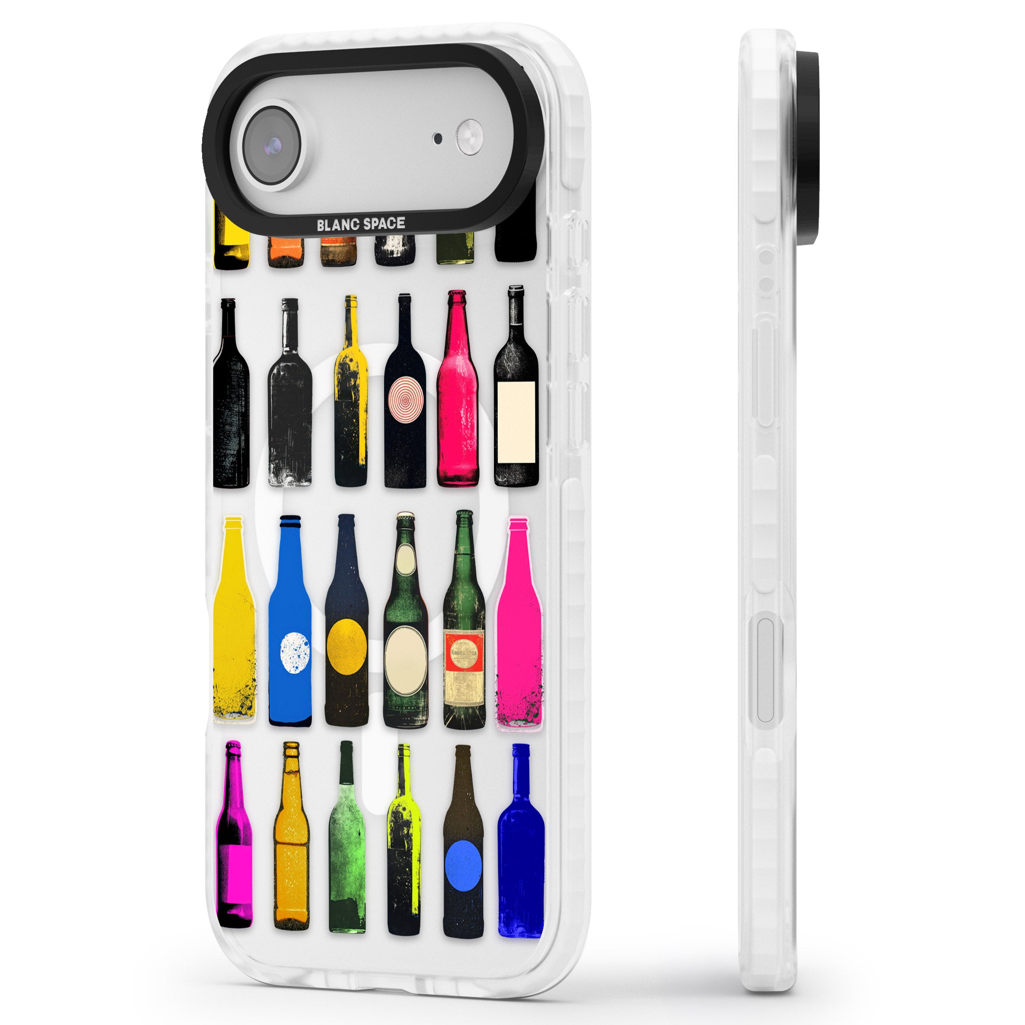 Glass Bottles iPhone 17 Air Impact Pro Clear Phone Case Side Profile