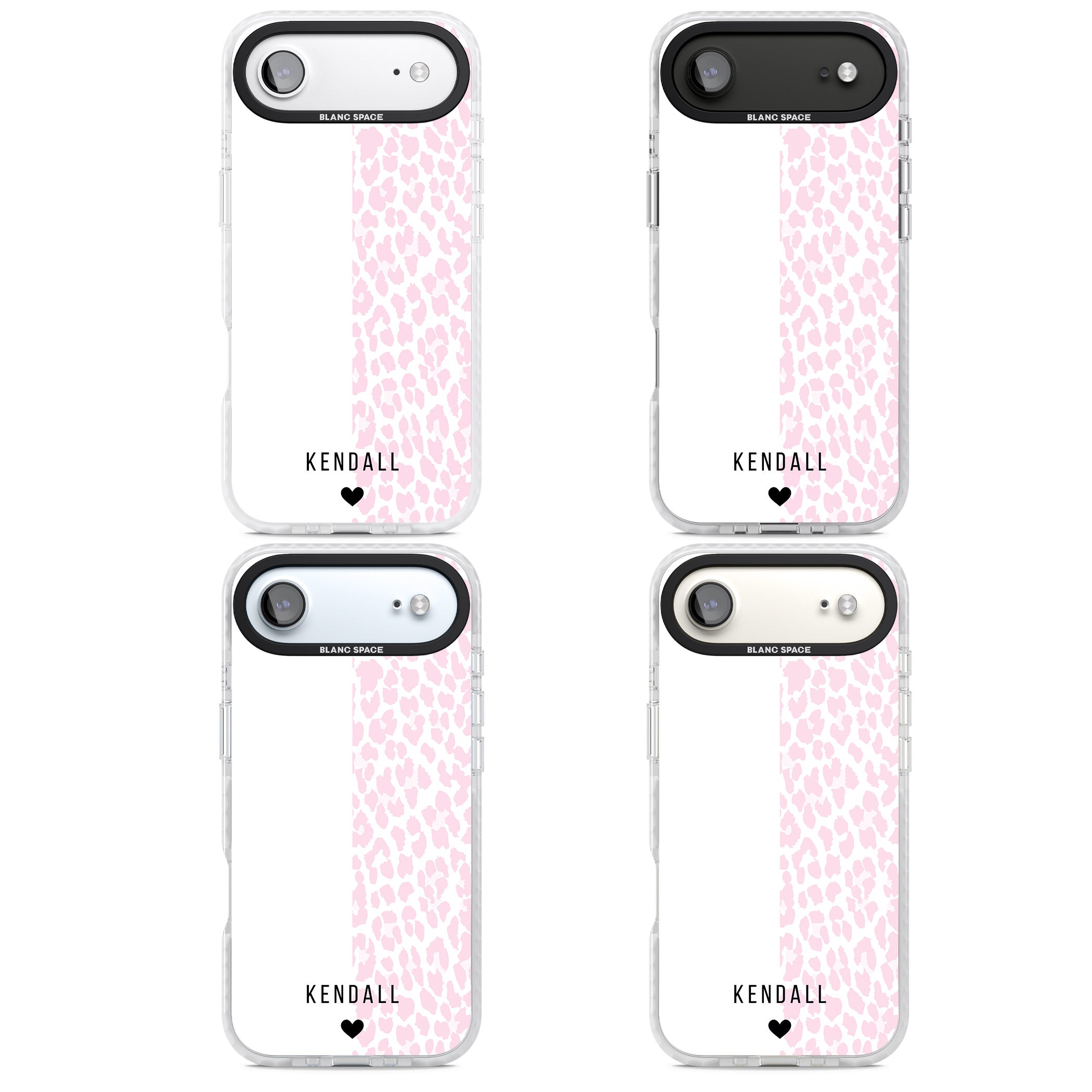 Personalised Pink Leopard iPhone 17 Air Impact Pro Clear Phone Case APT Impact Protection