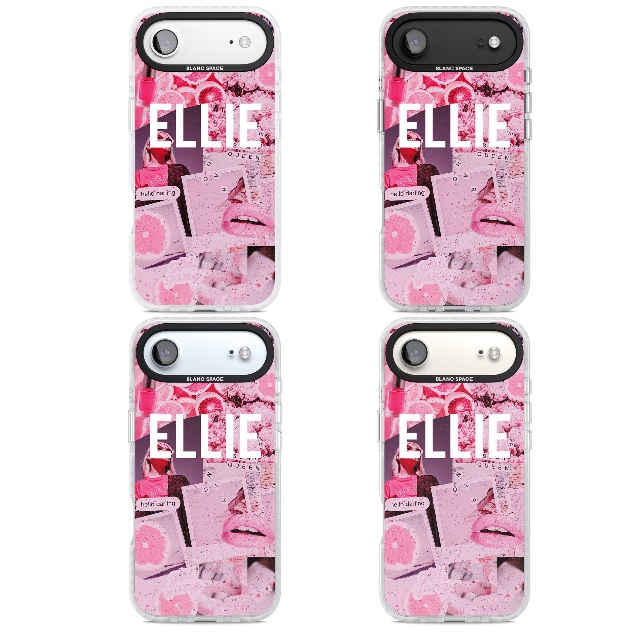 Personalised Sweet Pink Collage iPhone 17 Air Impact Pro Clear Phone Case APT Impact Protection
