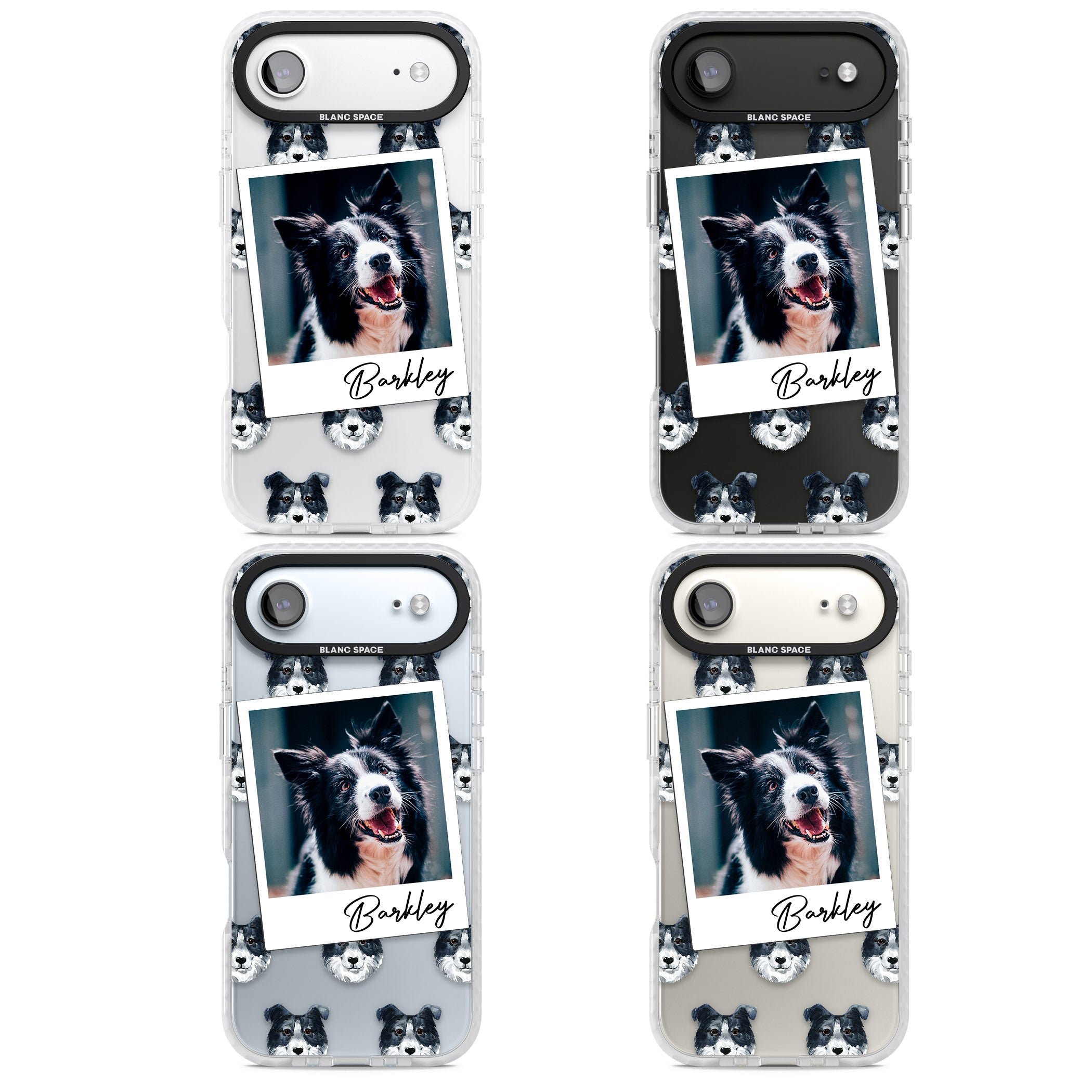 Personalised Border Collie Instant Camera Photo iPhone 17 Air Impact Pro Clear Phone Case APT Impact Protection