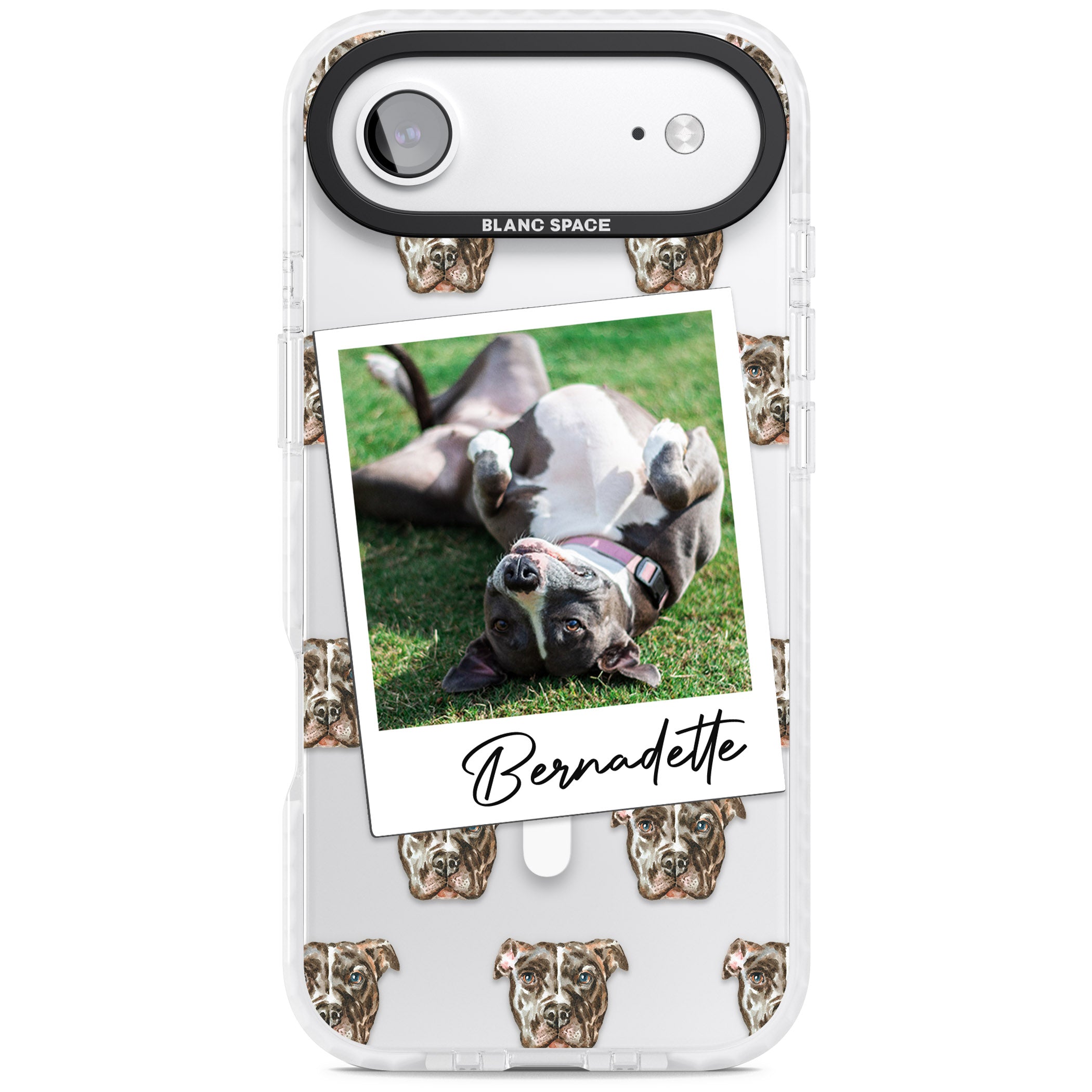 Personalised Staffordshire Bull Terrier Instant Camera Photo iPhone 17 Air Impact Pro Clear Phone Case
