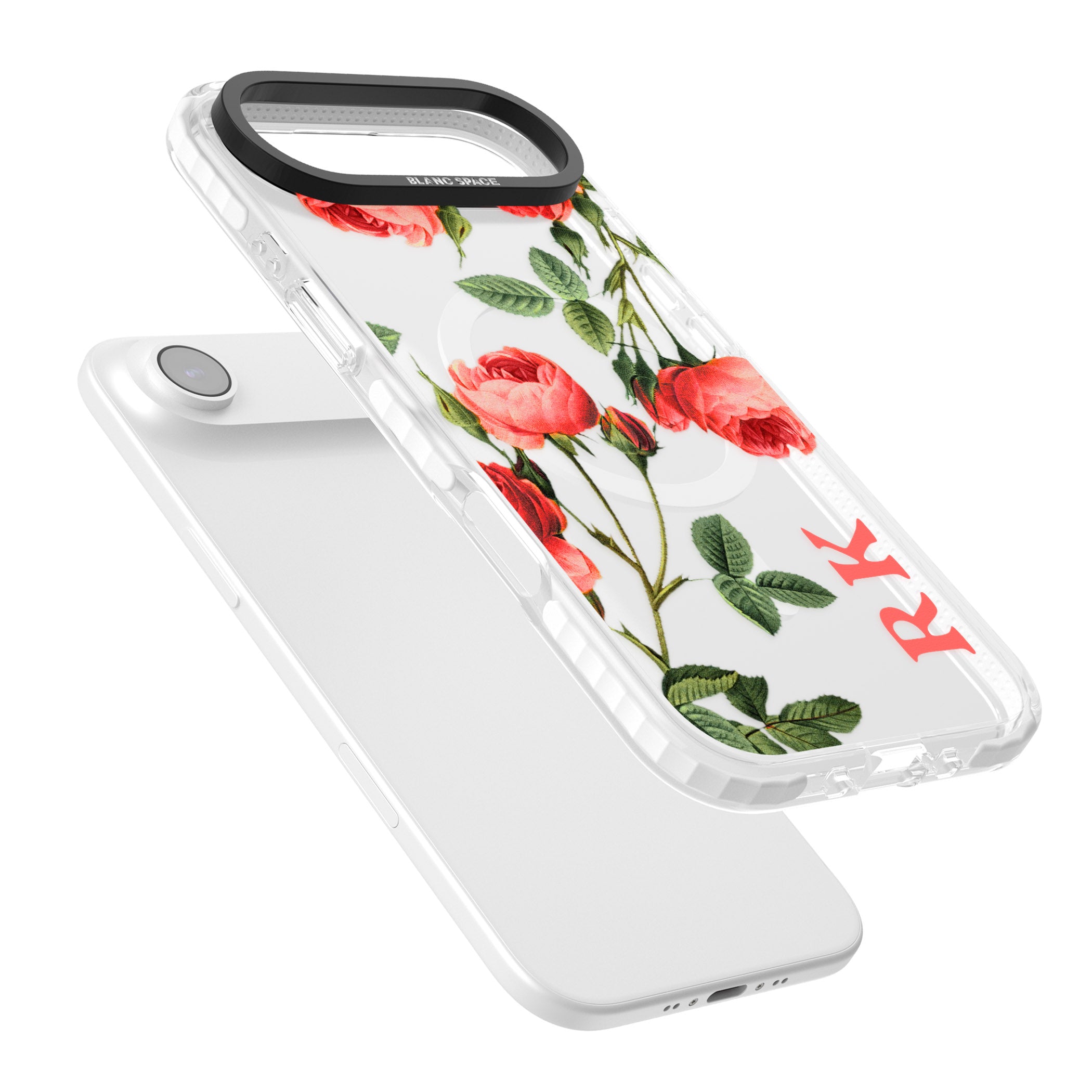 Personalised Vintage Floral Rose iPhone 17 Air Impact Pro Clear Phone Case Colours