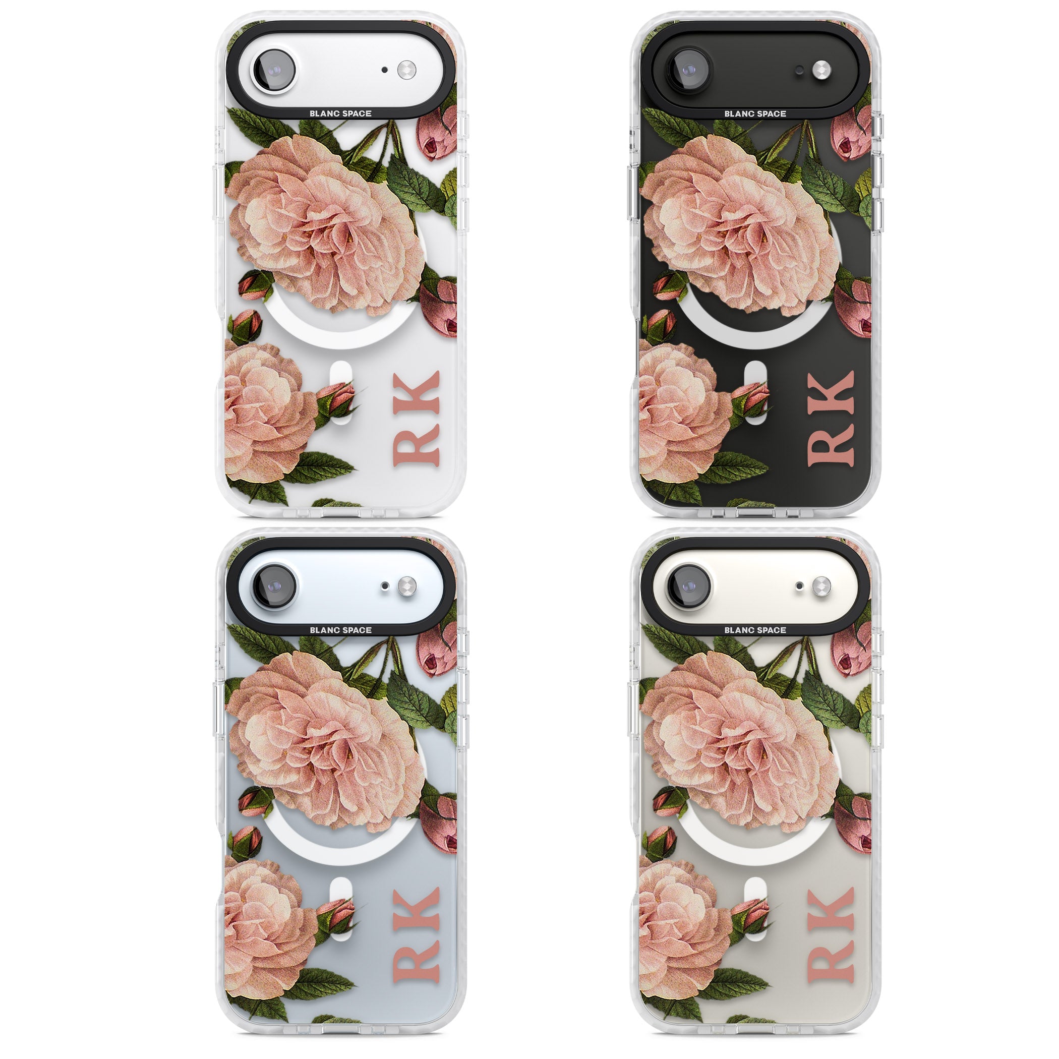 Personalised Vintage Floral iPhone 17 Air Impact Pro Clear Phone Case APT Impact Protection