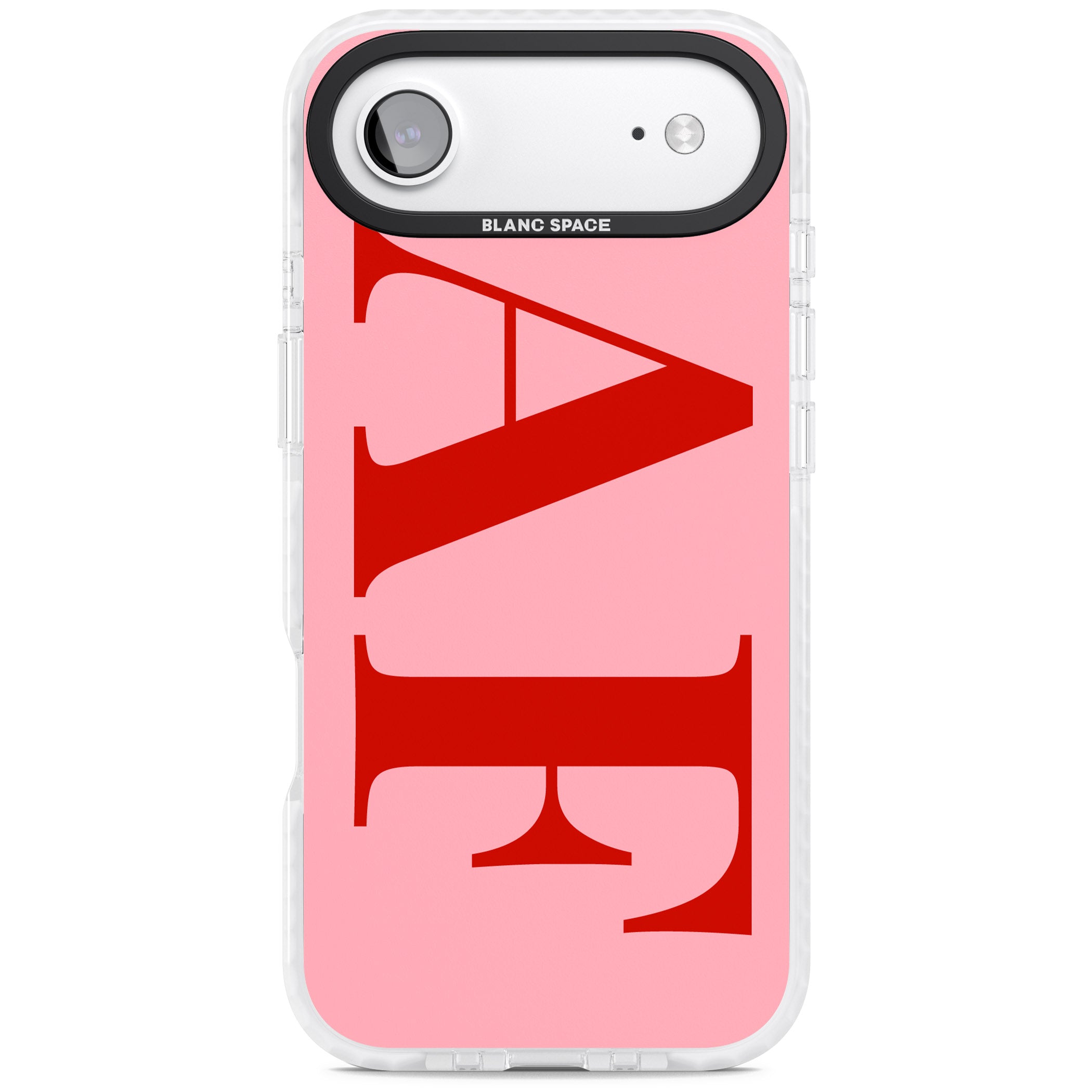 Personalised Red & Pink Letters iPhone 17 Air Impact Pro Clear Phone Case