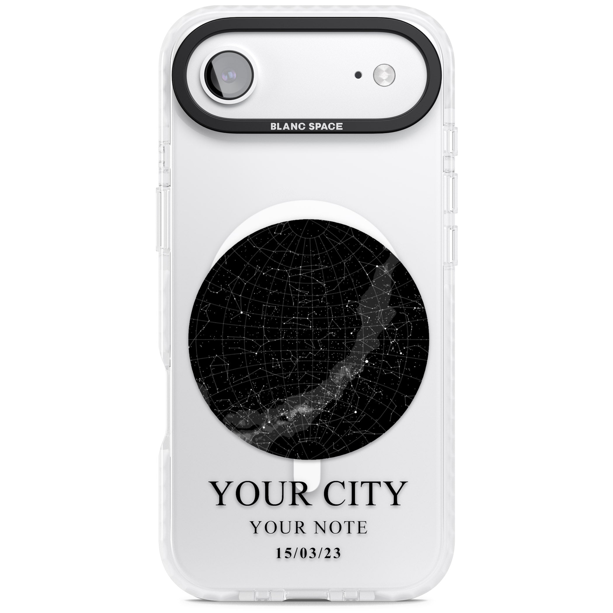 Personalised Star Map iPhone 17 Air Impact Pro Clear Phone Case