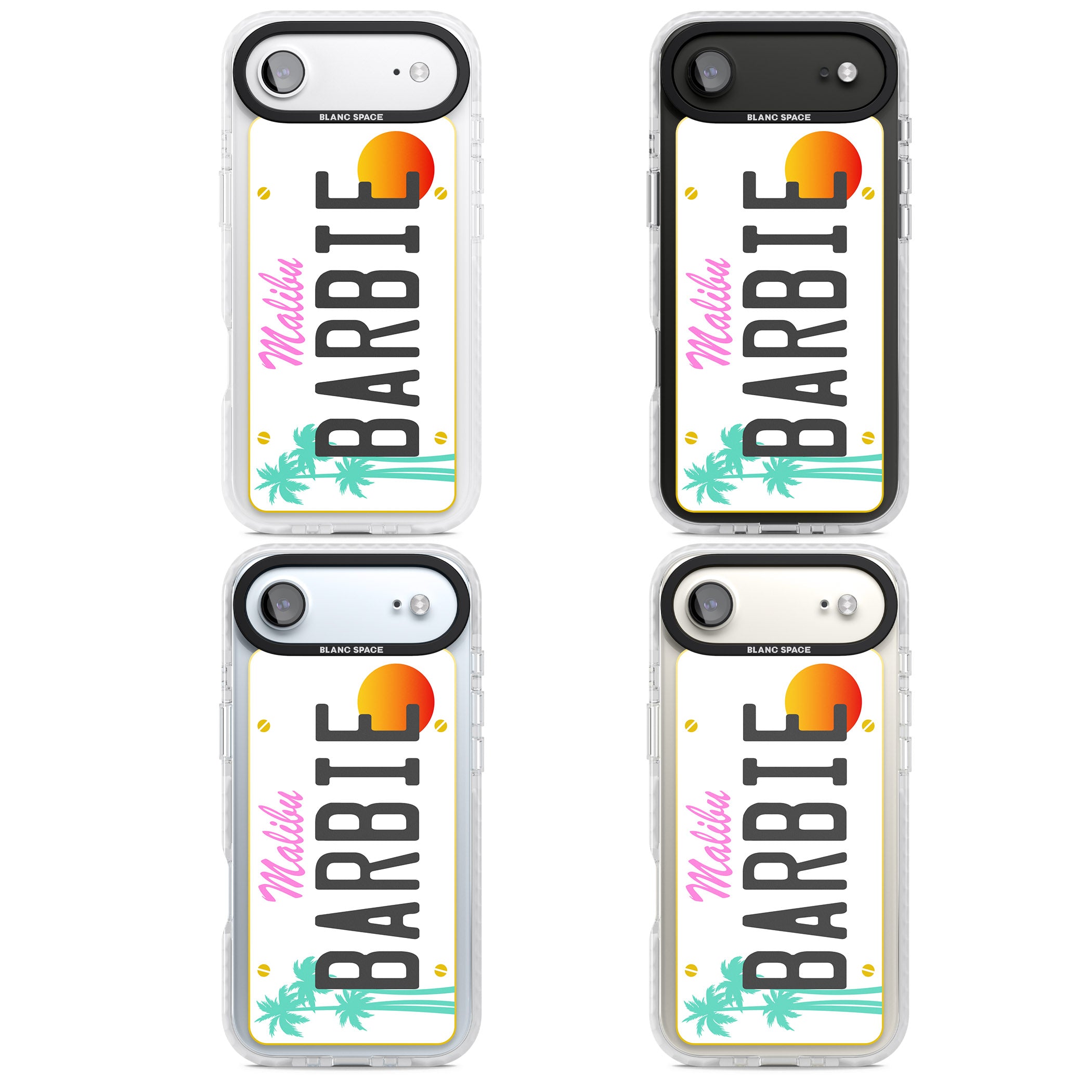 Personalised Malibu License Plate iPhone 17 Air Impact Pro Clear Phone Case APT Impact Protection