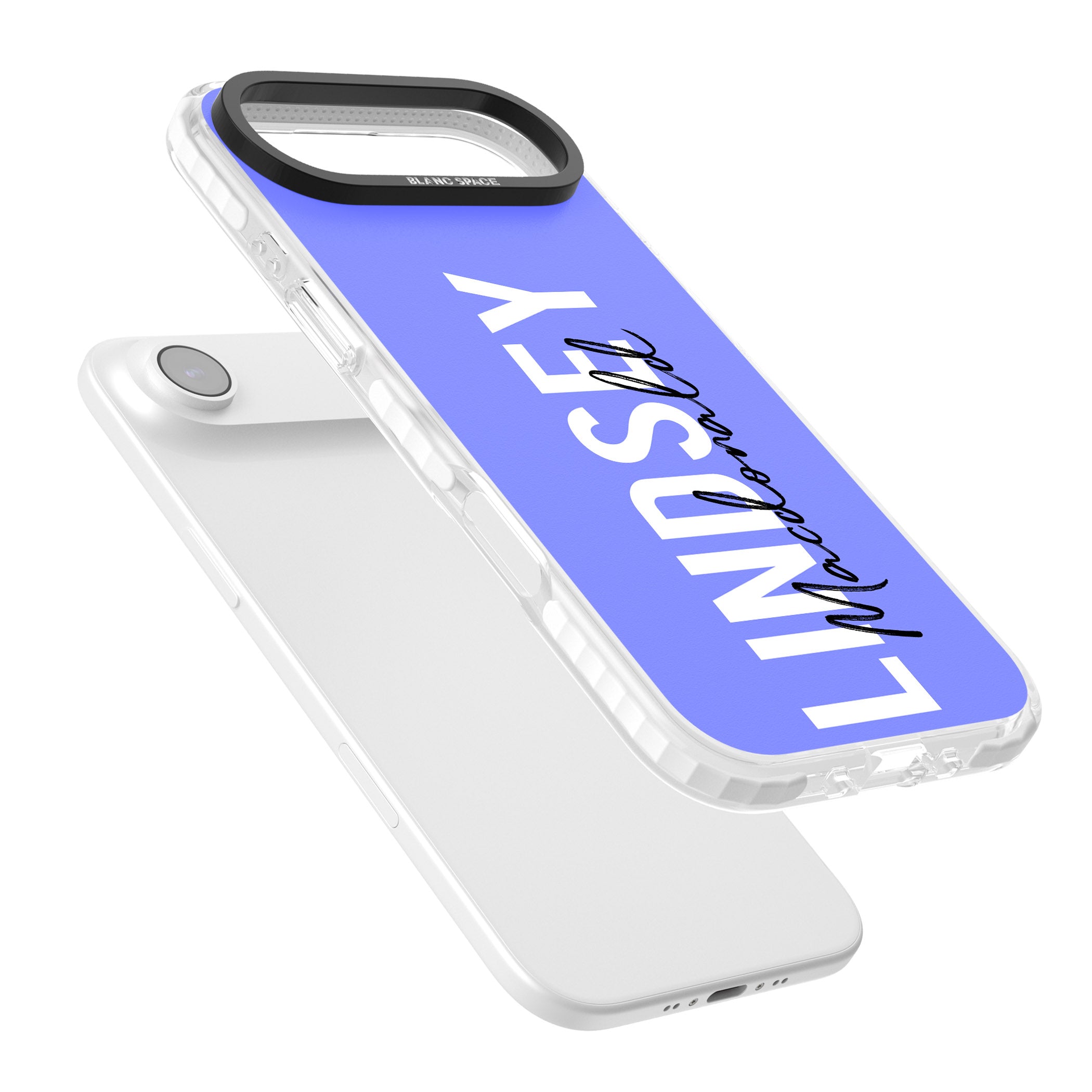 Personalised Bold Name: Purple iPhone 17 Air Impact Pro Clear Phone Case Colours