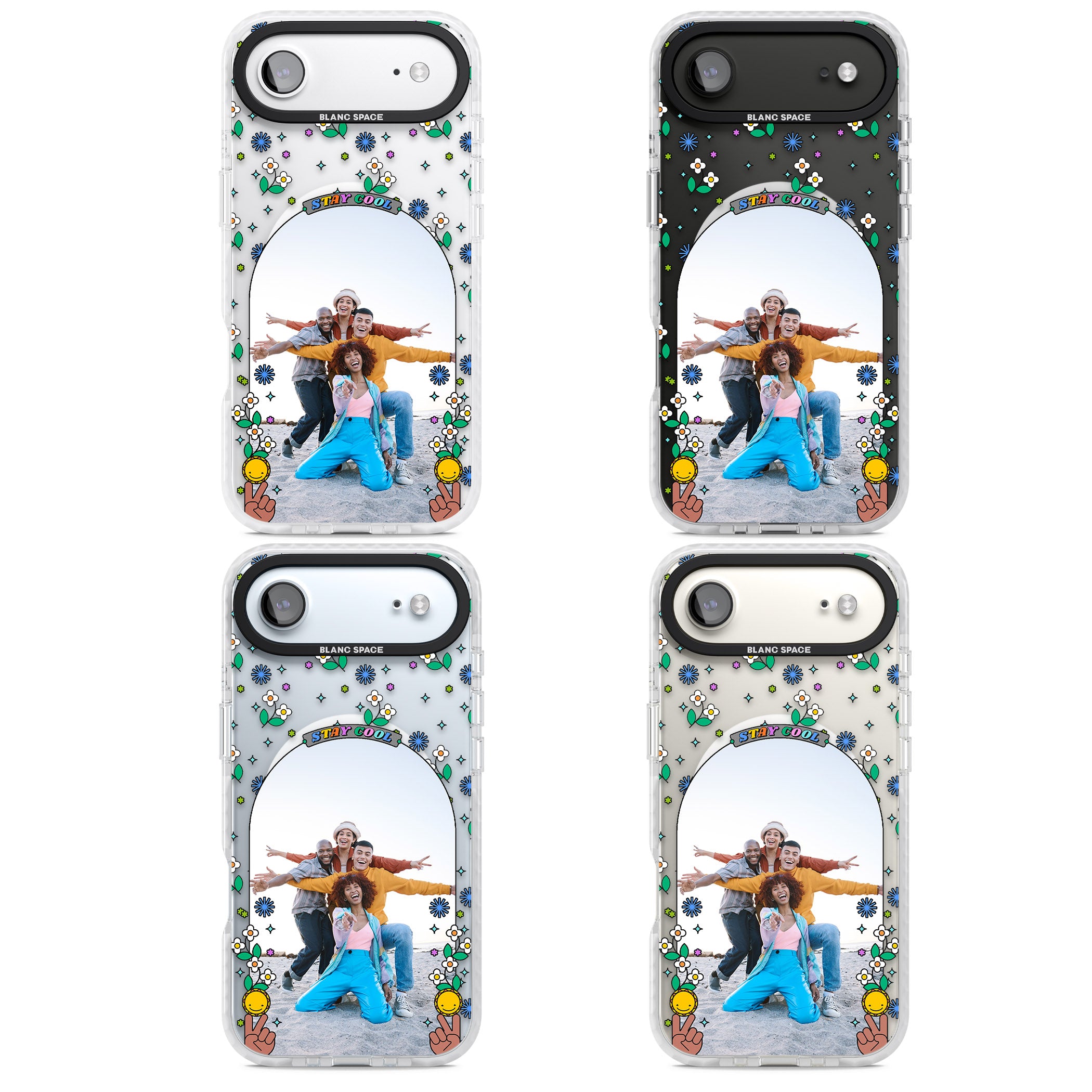 Personalised Summer Photo Frame iPhone 17 Air Impact Pro Clear Phone Case APT Impact Protection