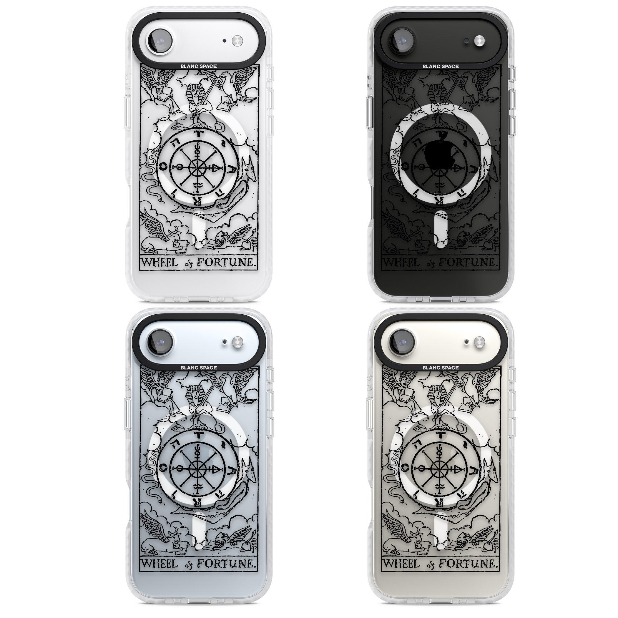 Personalised Wheel Of Fortune Tarot Transparent iPhone 17 Air Impact Pro Clear Phone Case APT Impact Protection