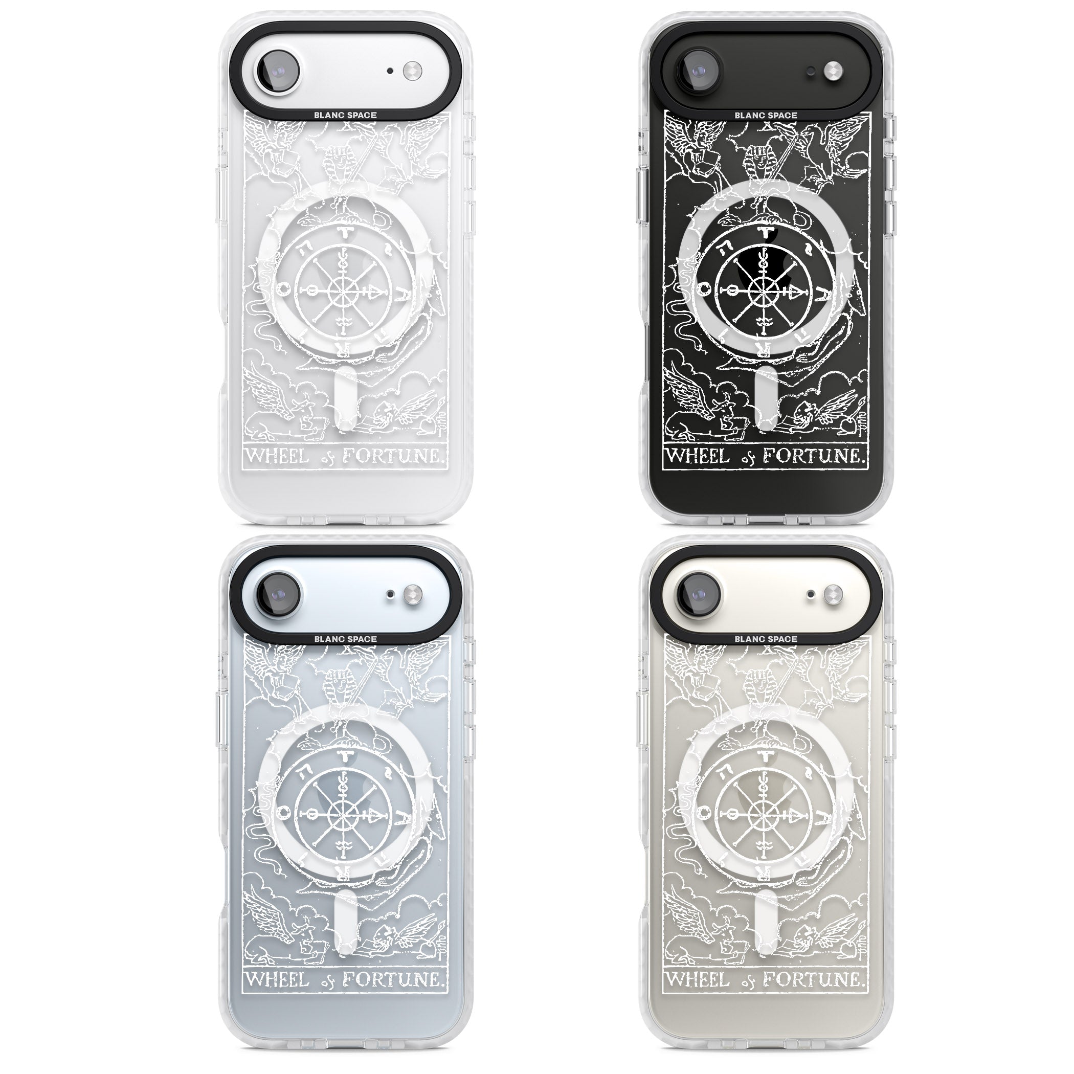 Personalised Wheel Of Fortune Tarot Card (White) iPhone 17 Air Impact Pro Clear Phone Case APT Impact Protection