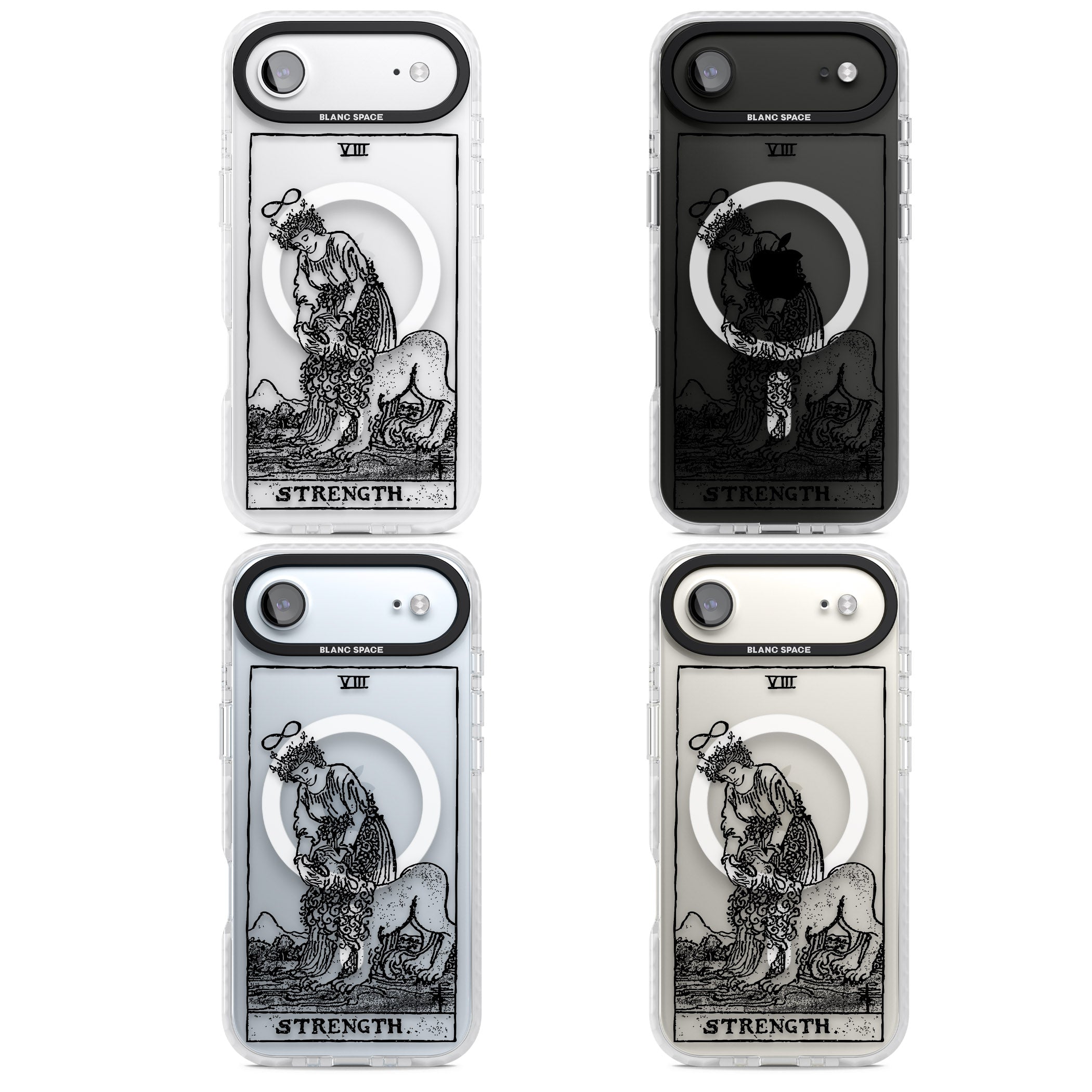 Personalised Strength Tarot Card (Clear) iPhone 17 Air Impact Pro Clear Phone Case APT Impact Protection