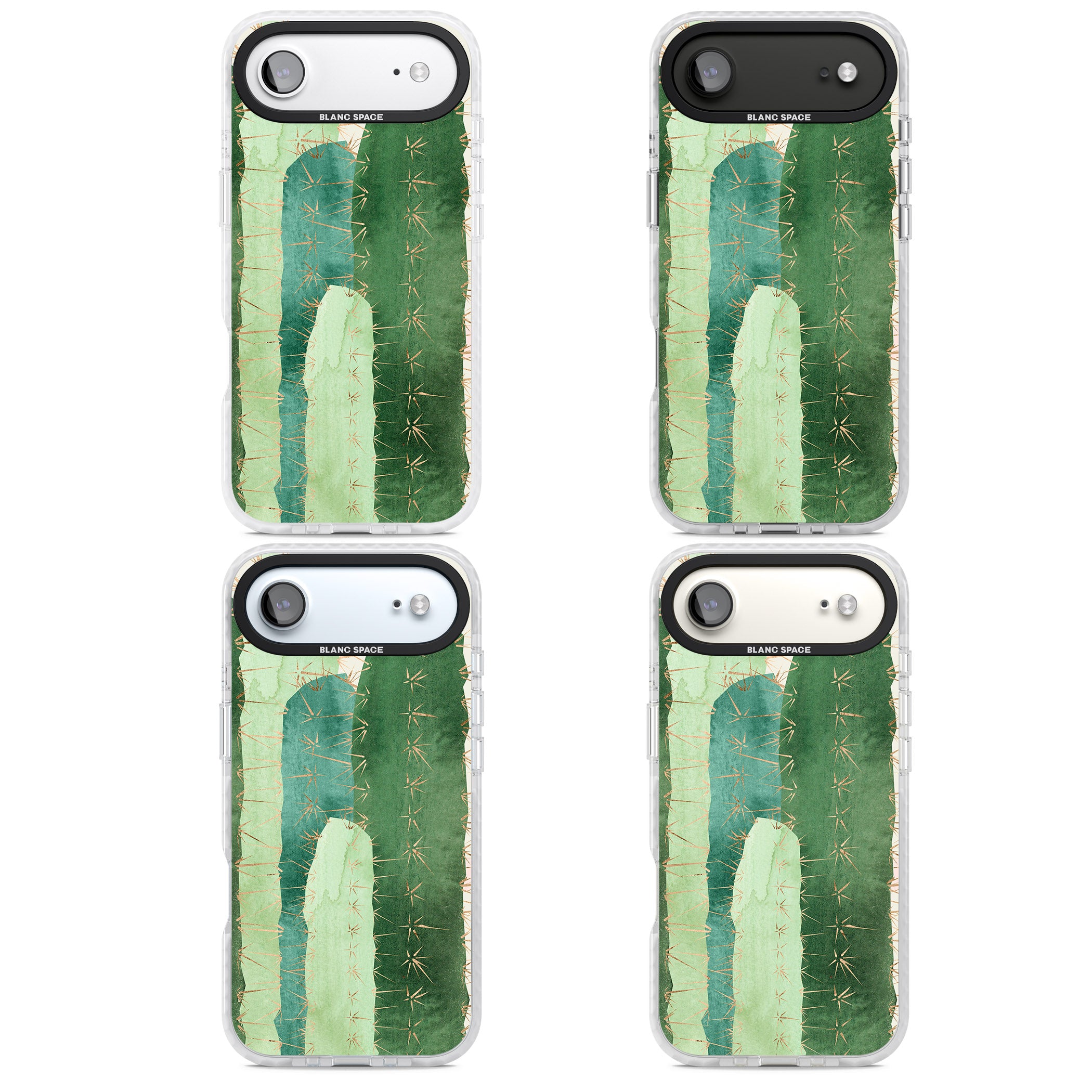Large Cacti iPhone 17 Air Impact Pro Clear Phone Case APT Impact Protection