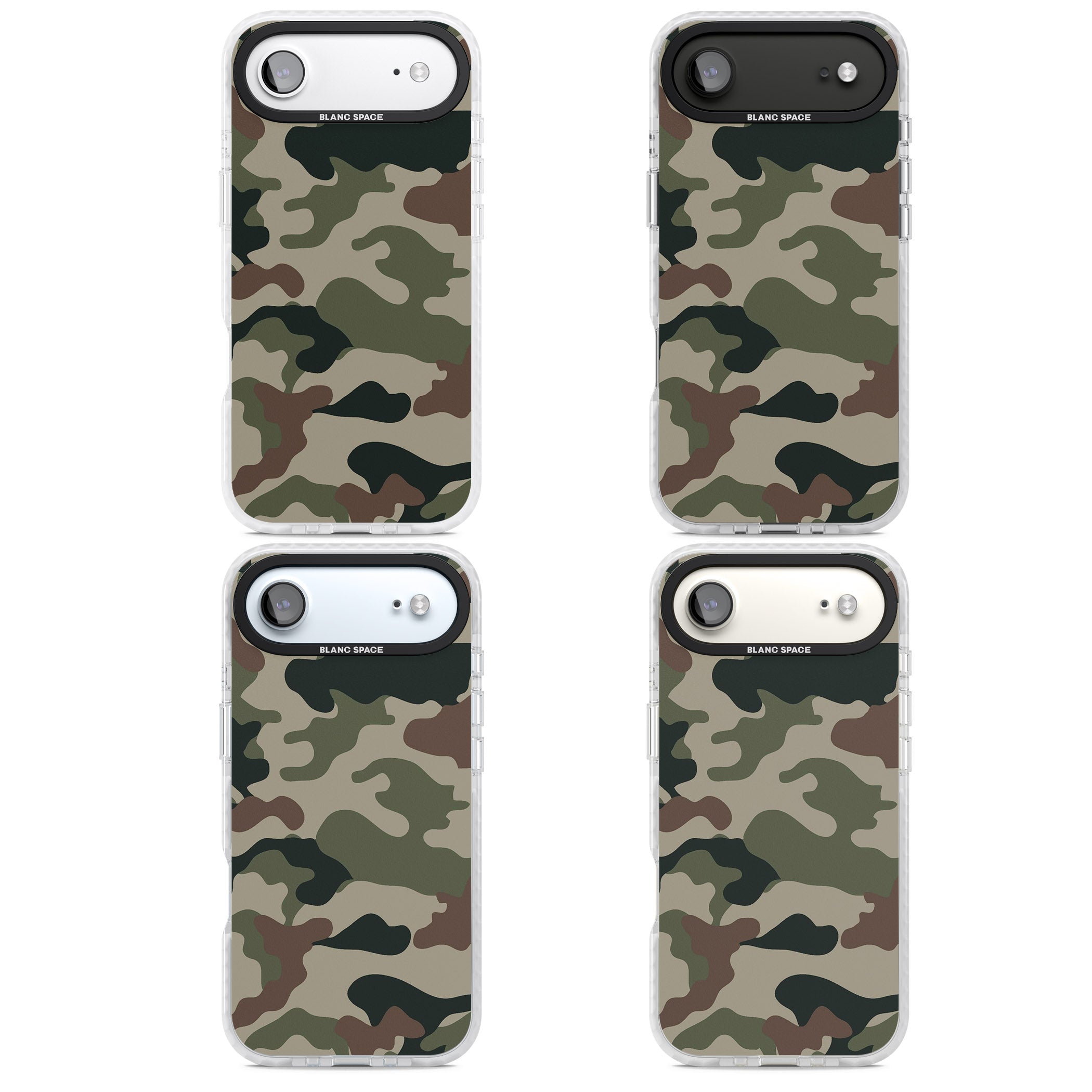 Green And Brown Camo iPhone 17 Air Impact Pro Clear Phone Case APT Impact Protection