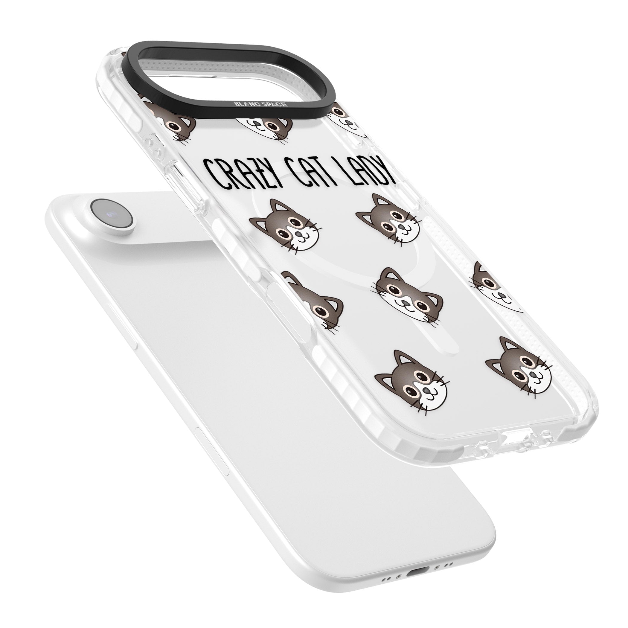Crazy Cat Lady iPhone 17 Air Impact Pro Clear Phone Case Colours