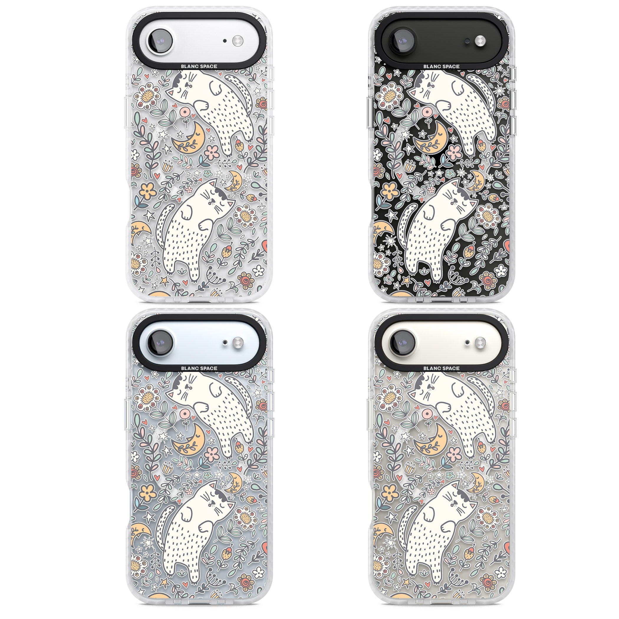 Sleeping Cat Pattern iPhone 17 Air Impact Pro Clear Phone Case APT Impact Protection