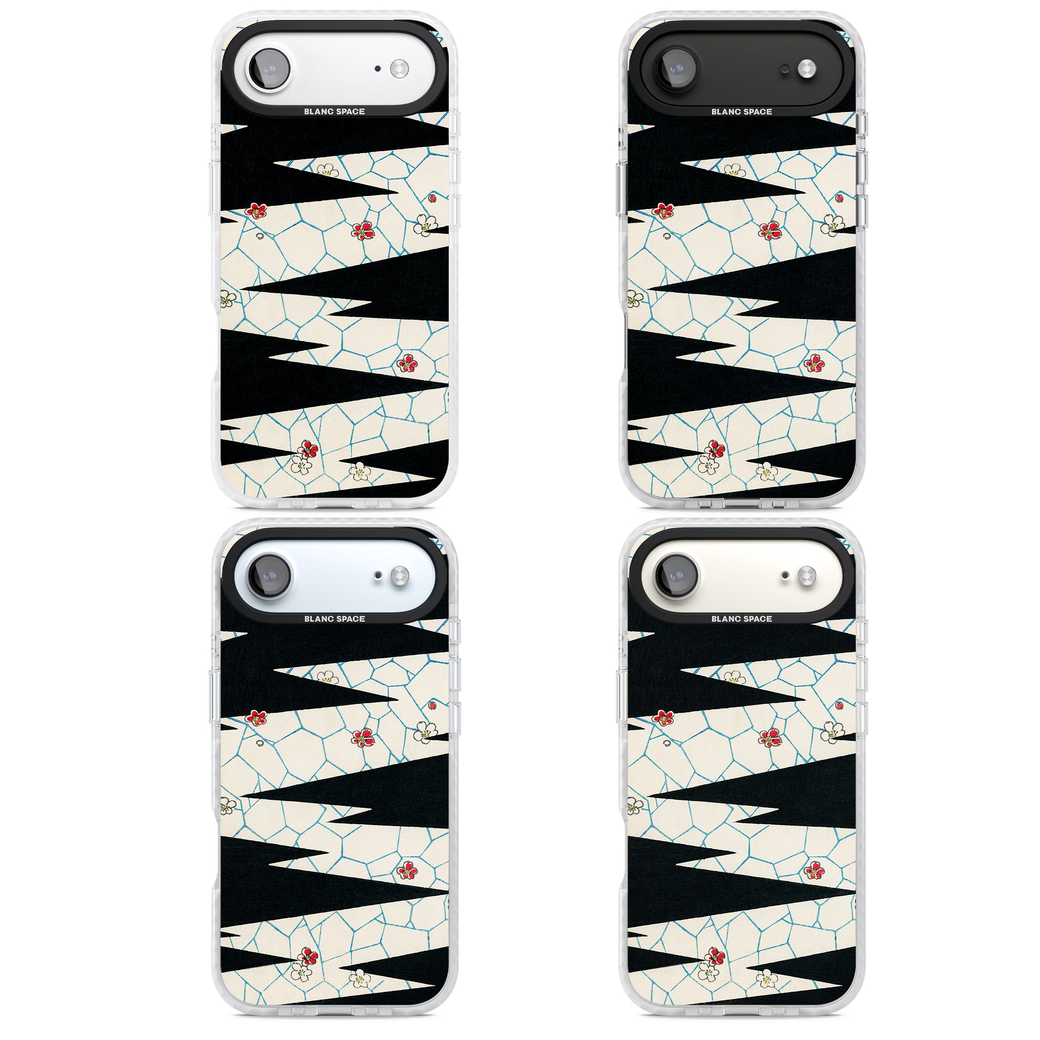 Japanese Flowers By Bijutsu Sekai iPhone 17 Air Impact Pro Clear Phone Case APT Impact Protection