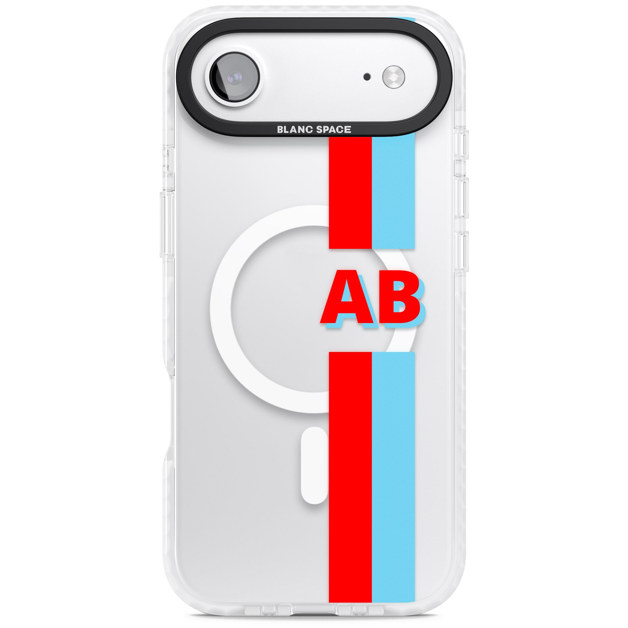 Personalised Bold Striped iPhone 17 Air Impact Pro Clear Phone Case