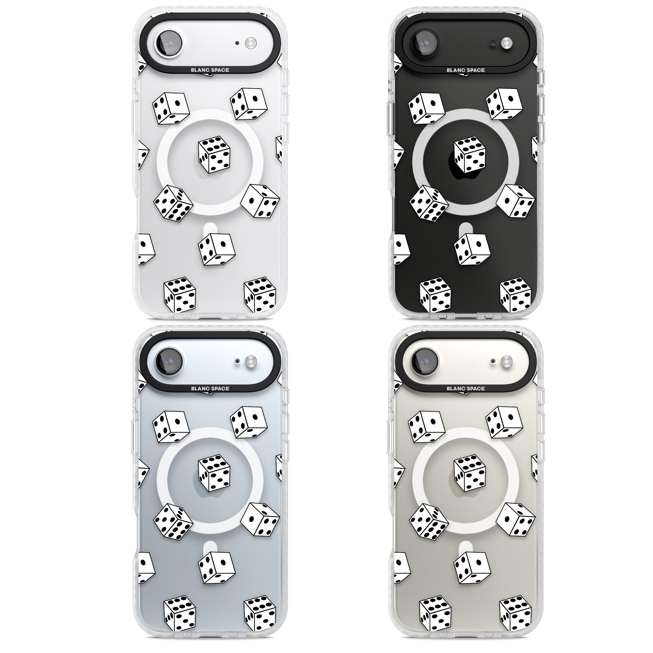 Clear Dice Pattern iPhone 17 Air Impact Pro Clear Phone Case APT Impact Protection
