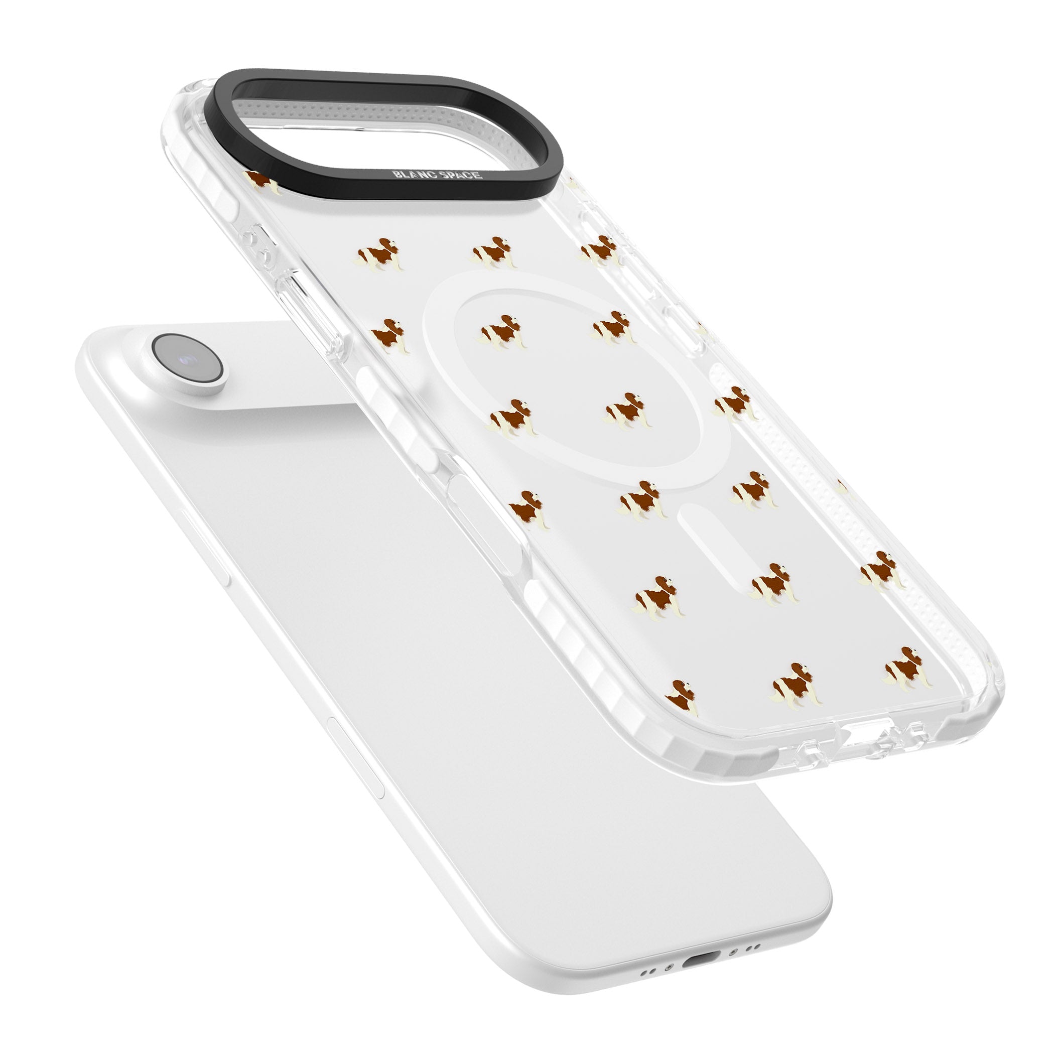Cavalier King Charles Dog Pattern iPhone 17 Air Impact Pro Clear Phone Case Colours