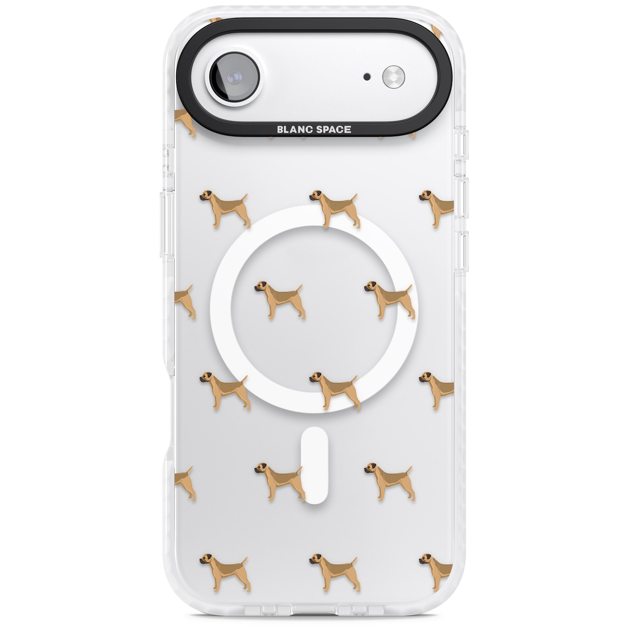 Border Terrier Dog Pattern iPhone 17 Air Impact Pro Clear Phone Case