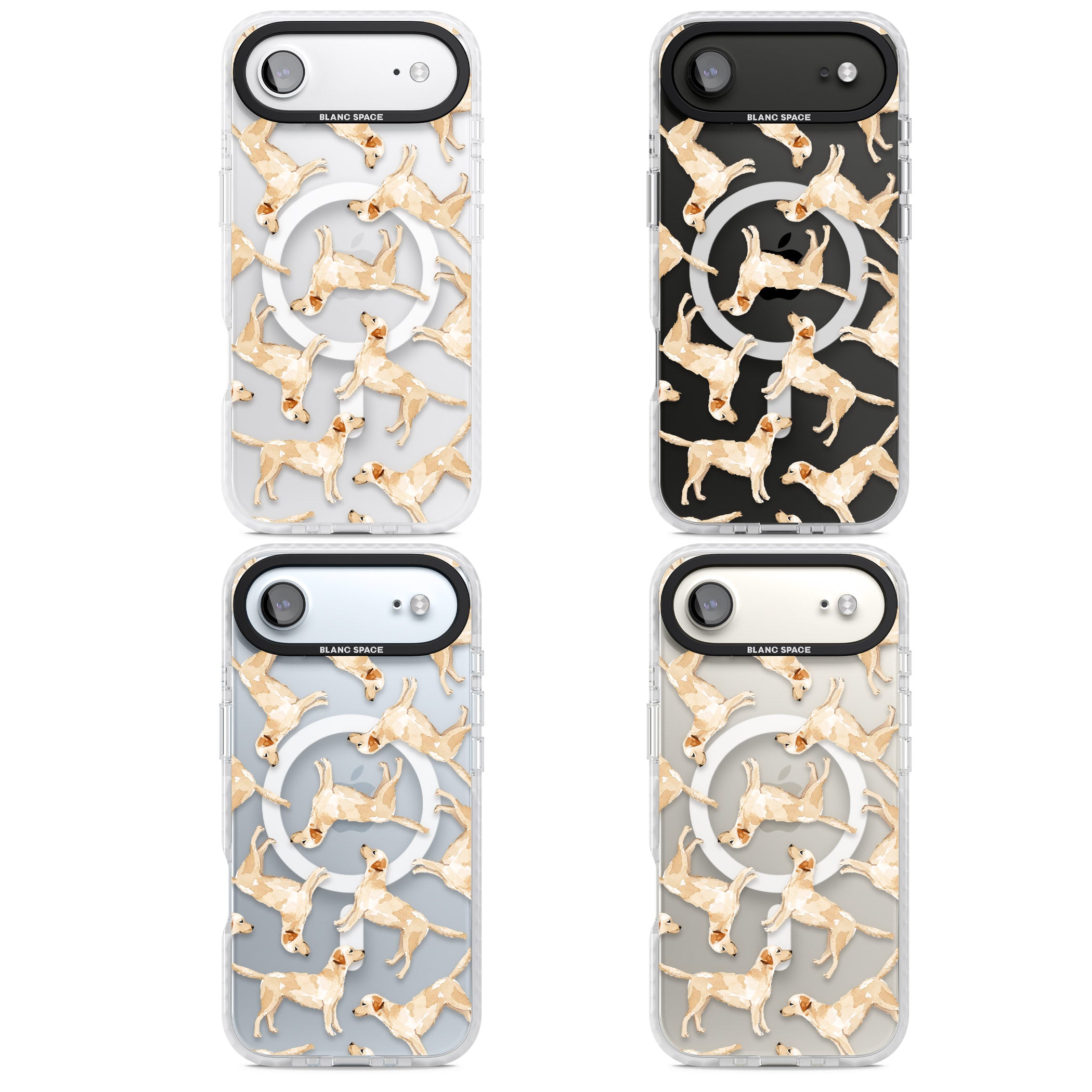 Yellow Labrador Watercolour Dog Pattern iPhone 17 Air Impact Pro Clear Phone Case APT Impact Protection