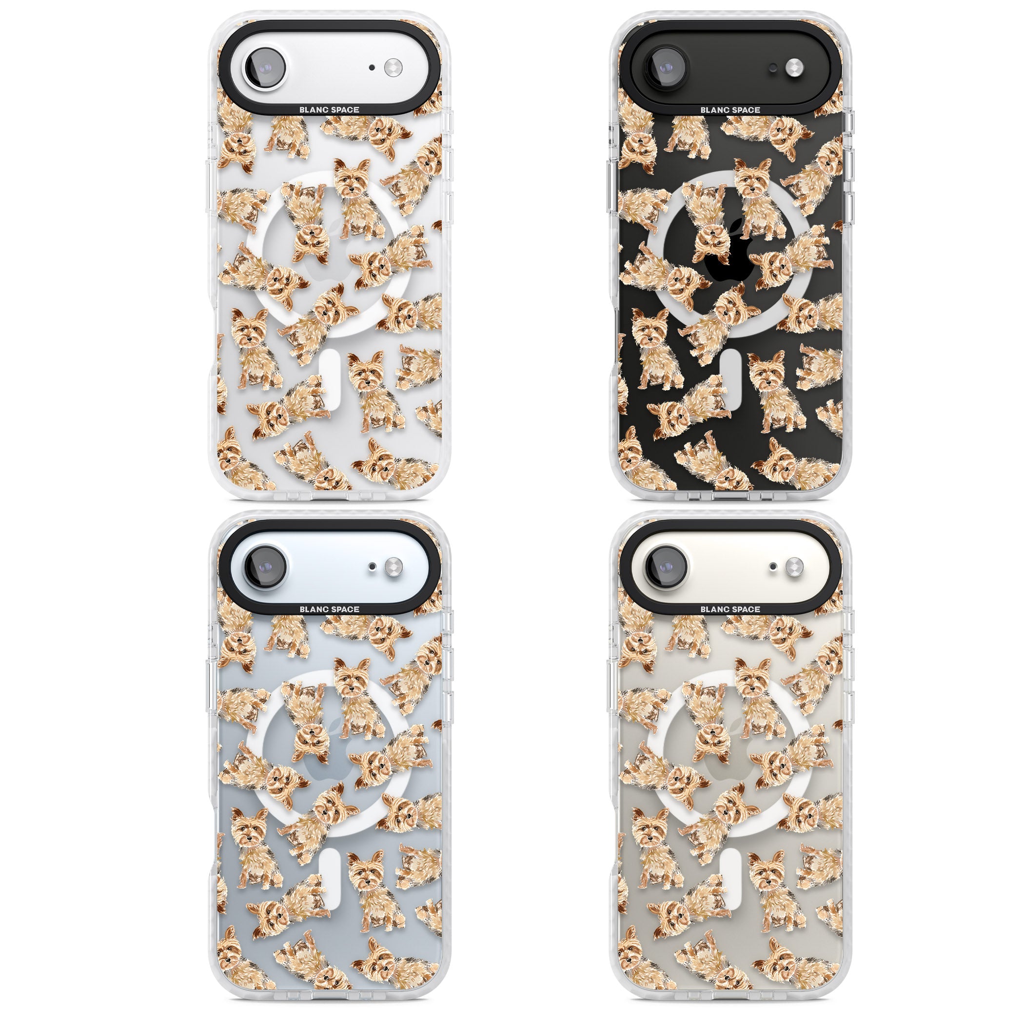 Yorkshire Terrier Dog Pattern iPhone 17 Air Impact Pro Clear Phone Case APT Impact Protection