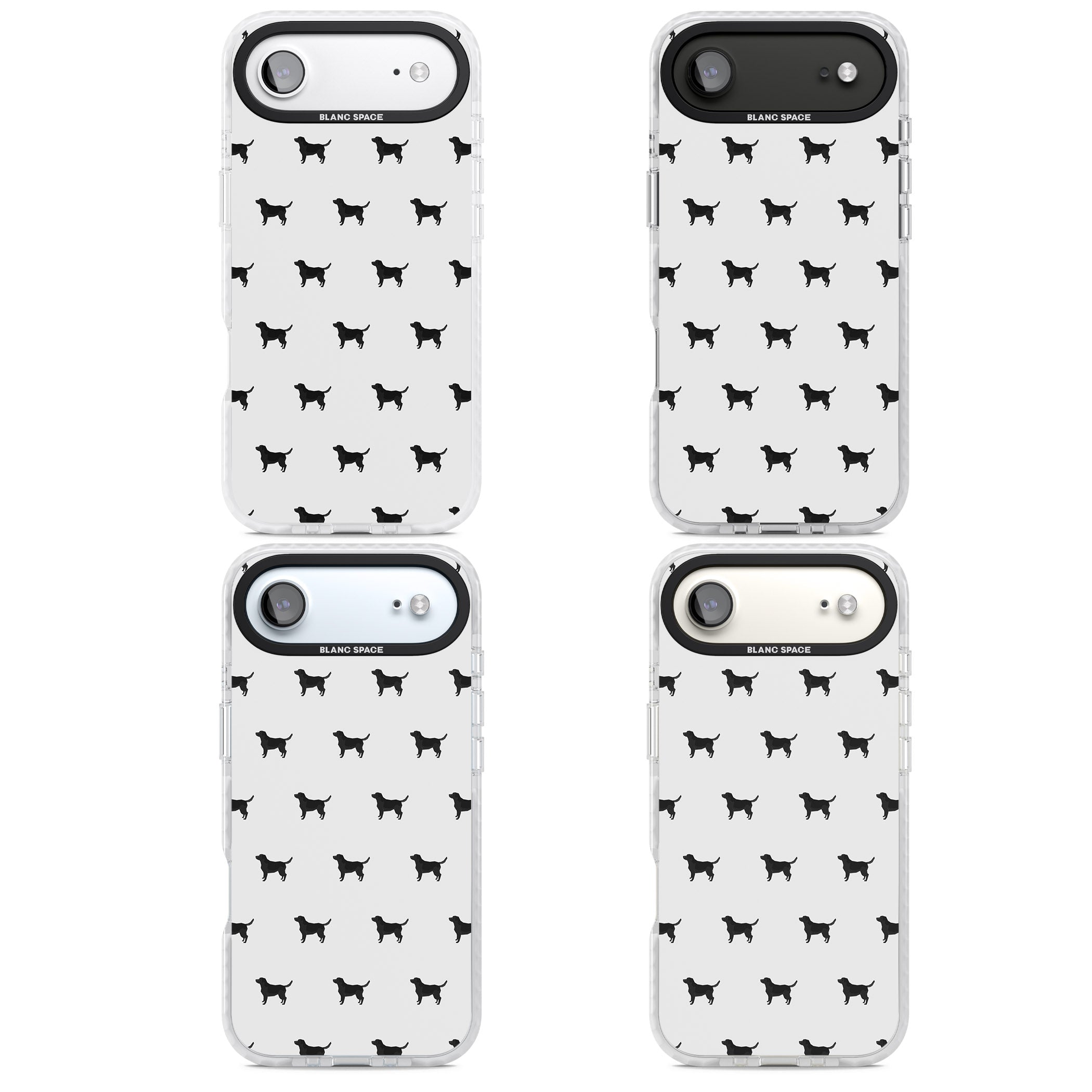 Black Labrador Spot Pattern iPhone 17 Air Impact Pro Clear Phone Case APT Impact Protection