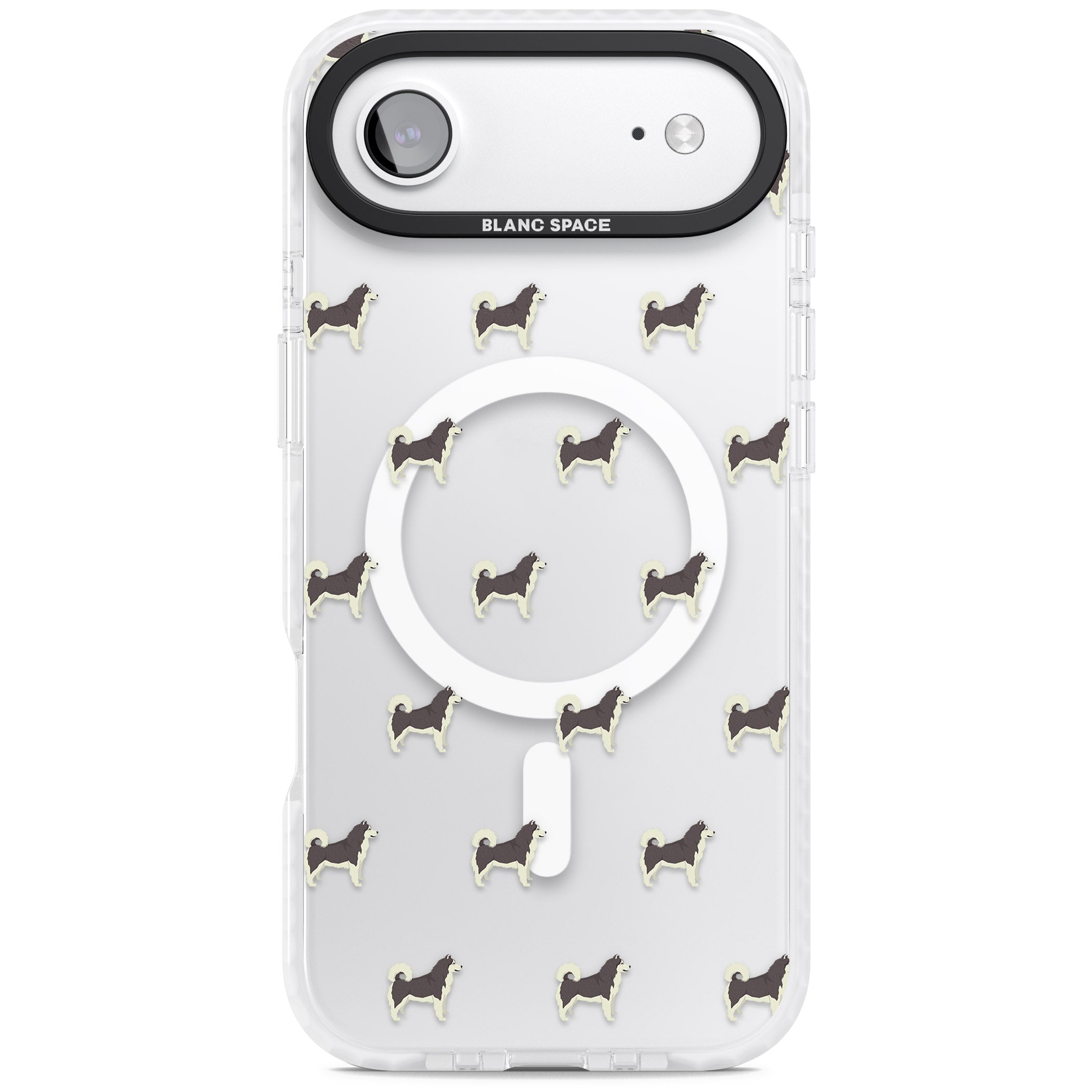 Alaskan Malamute Dog Pattern iPhone 17 Air Impact Pro Clear Phone Case