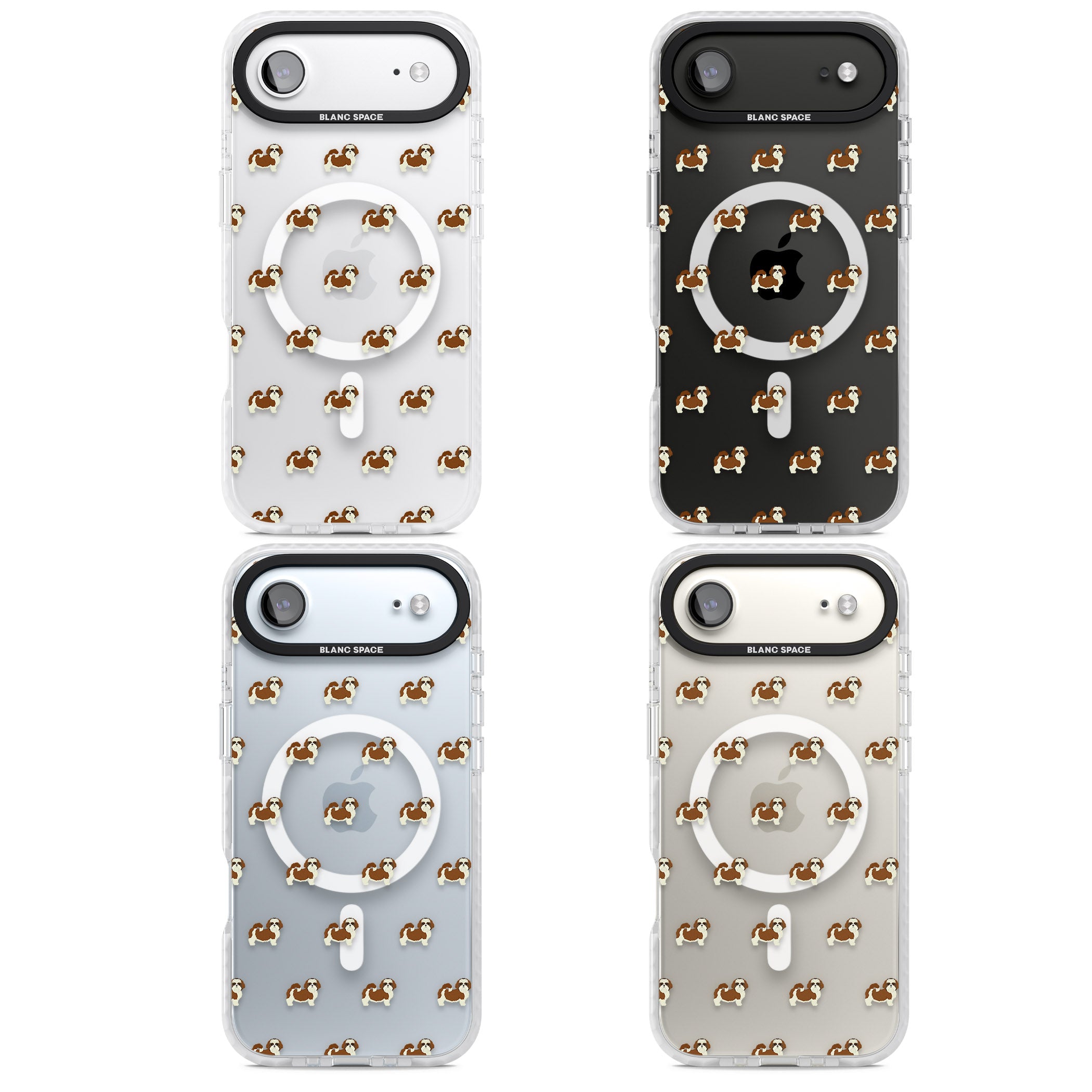 Shih Tzu Pattern Clear iPhone 17 Air Impact Pro Clear Phone Case APT Impact Protection