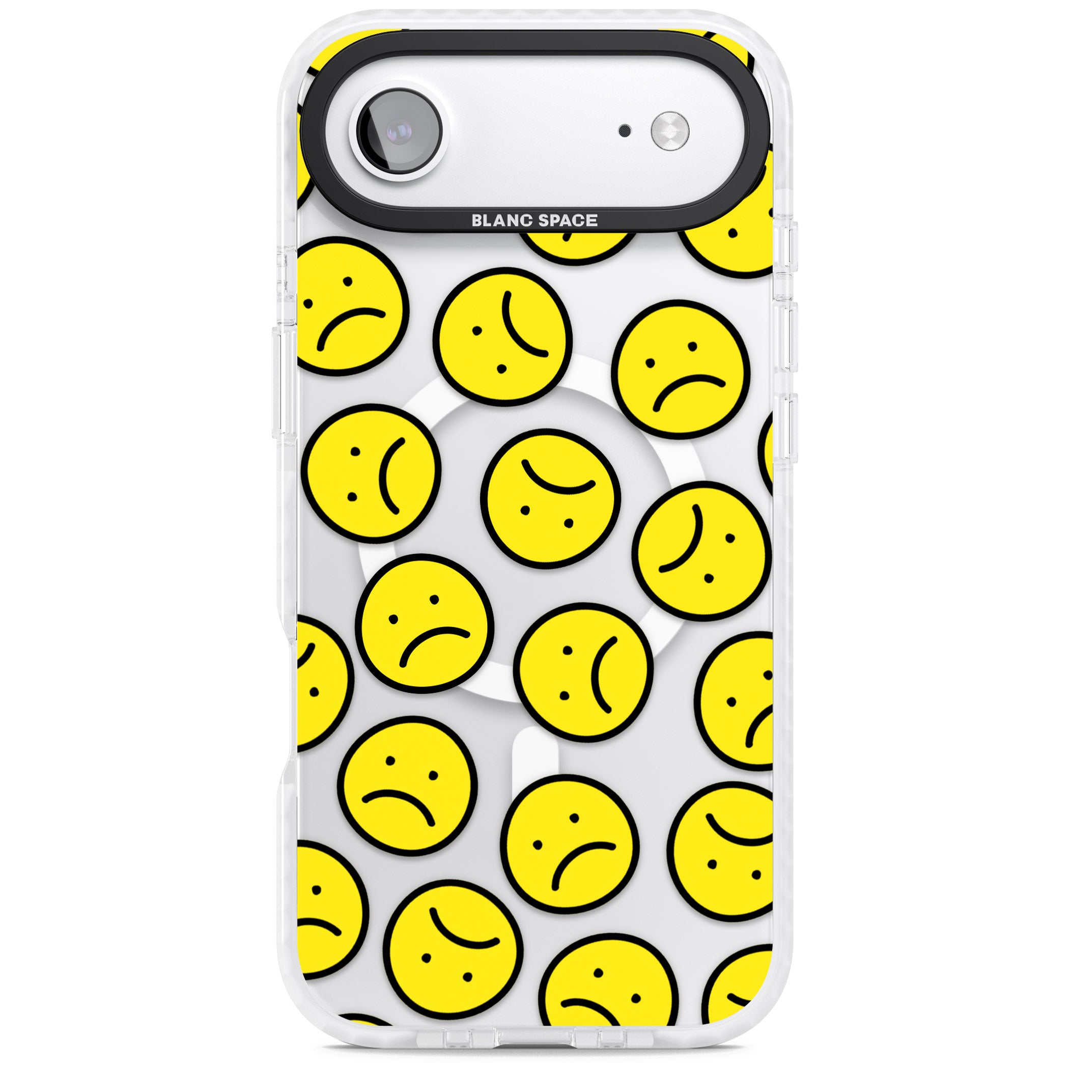 Sad Face Clear Pattern iPhone 17 Air Impact Pro Clear Phone Case