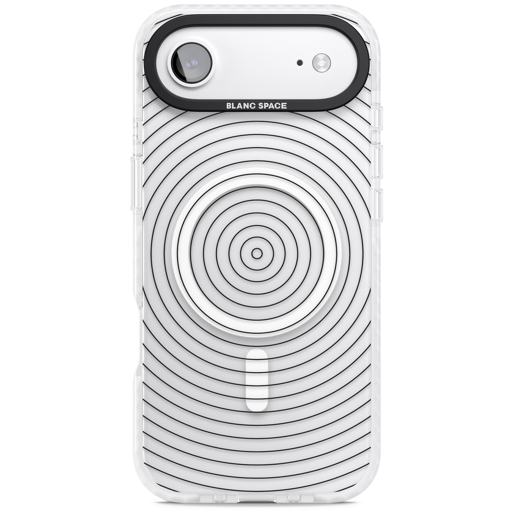 Concentric Lines: Monochrome Vibes iPhone 17 Air Impact Pro Clear Phone Case