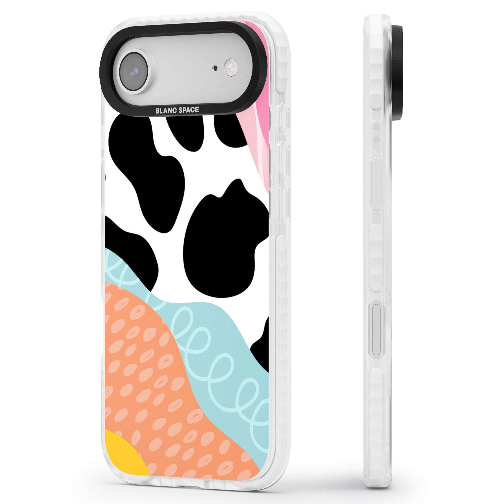 Abstract Elegance iPhone 17 Air Impact Pro Clear Phone Case Side Profile