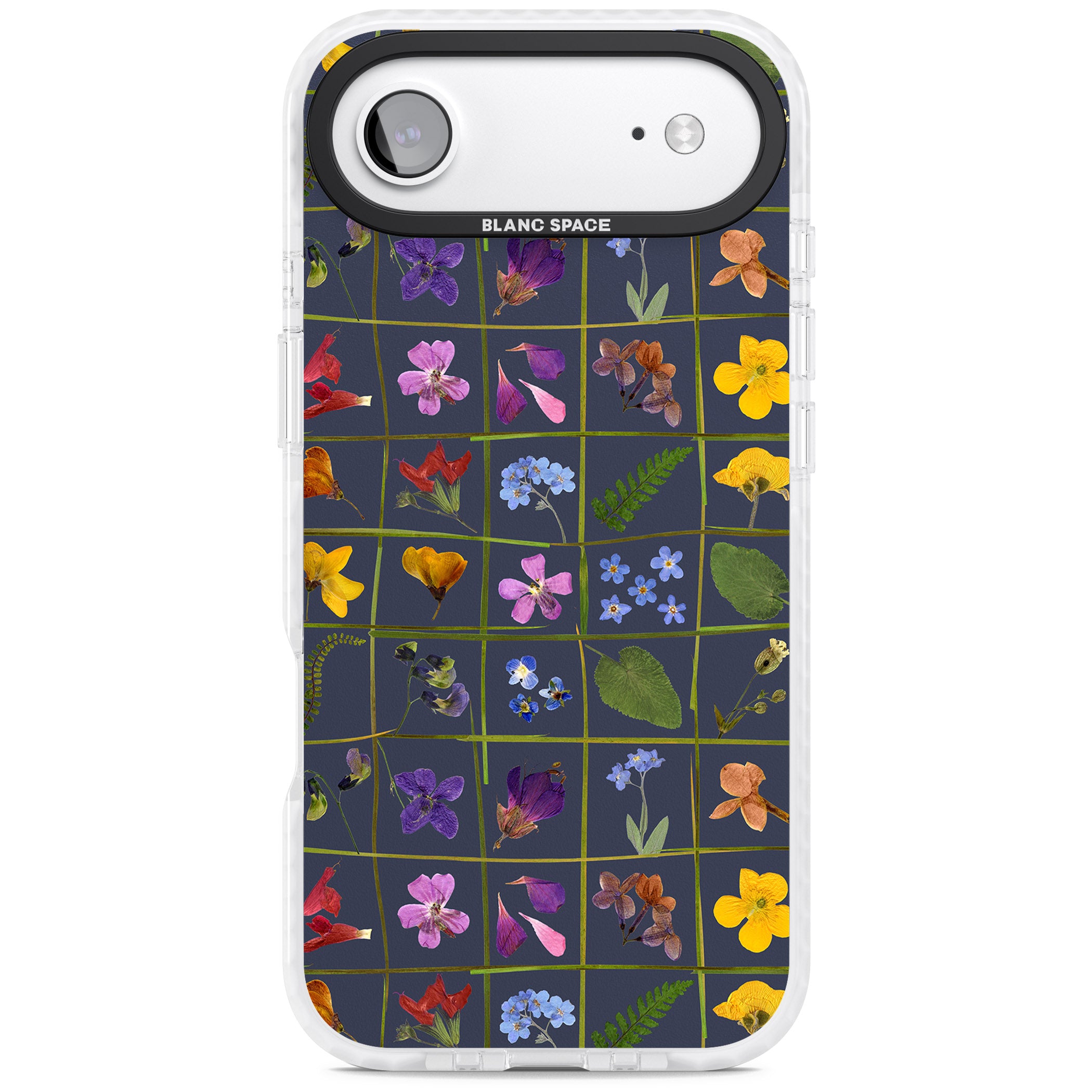 Wildflower Grid iPhone 17 Air Impact Pro Clear Phone Case