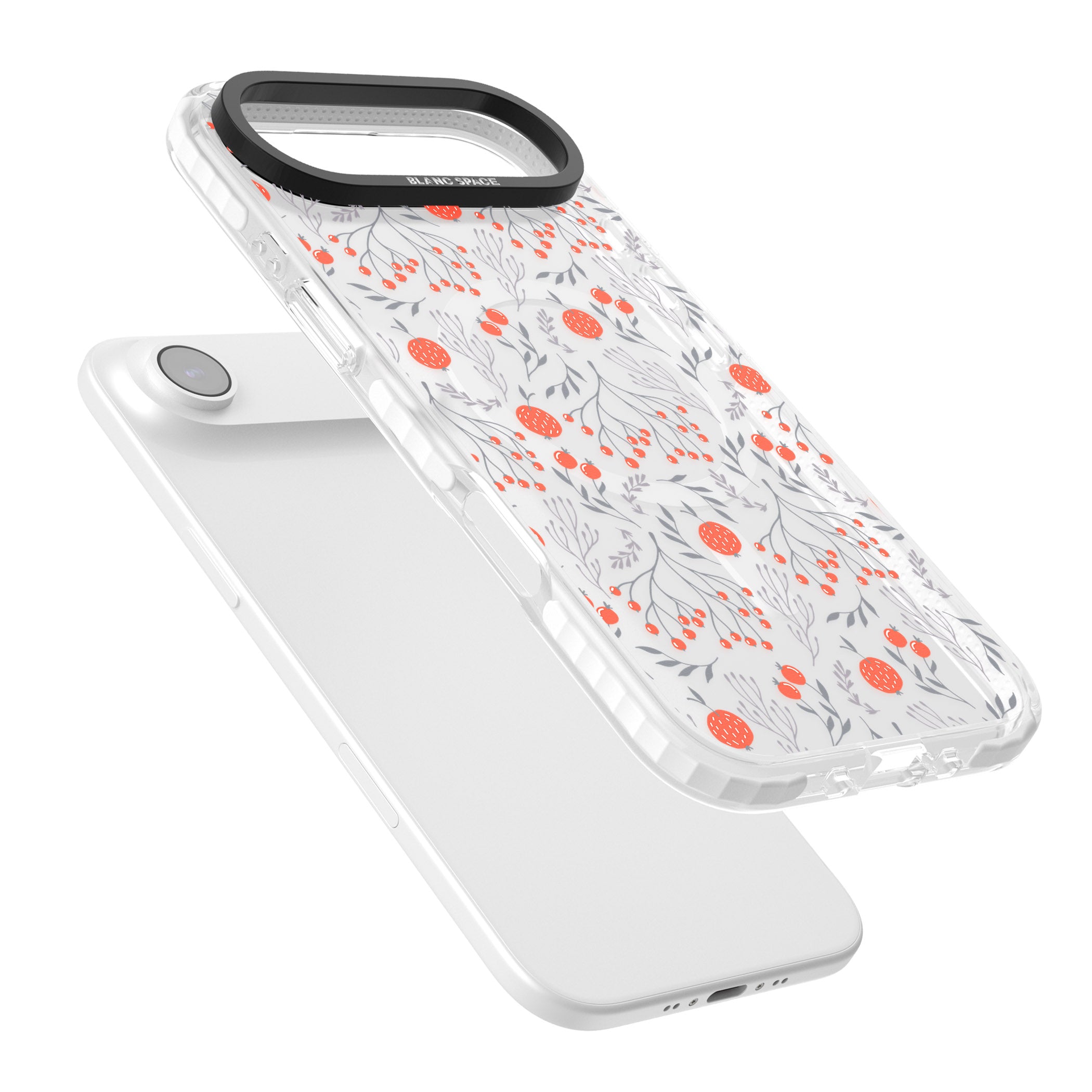 Red Fruits Floral iPhone 17 Air Impact Pro Clear Phone Case Colours